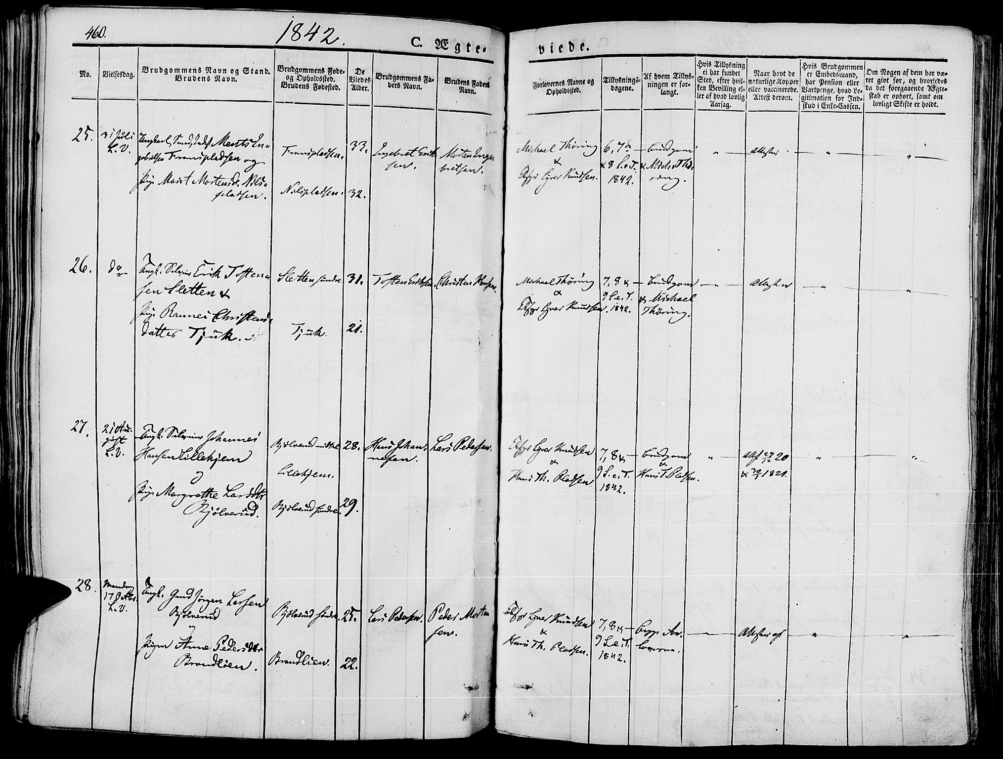 Lesja prestekontor, AV/SAH-PREST-068/H/Ha/Haa/L0005: Parish register (official) no. 5, 1830-1842, p. 460