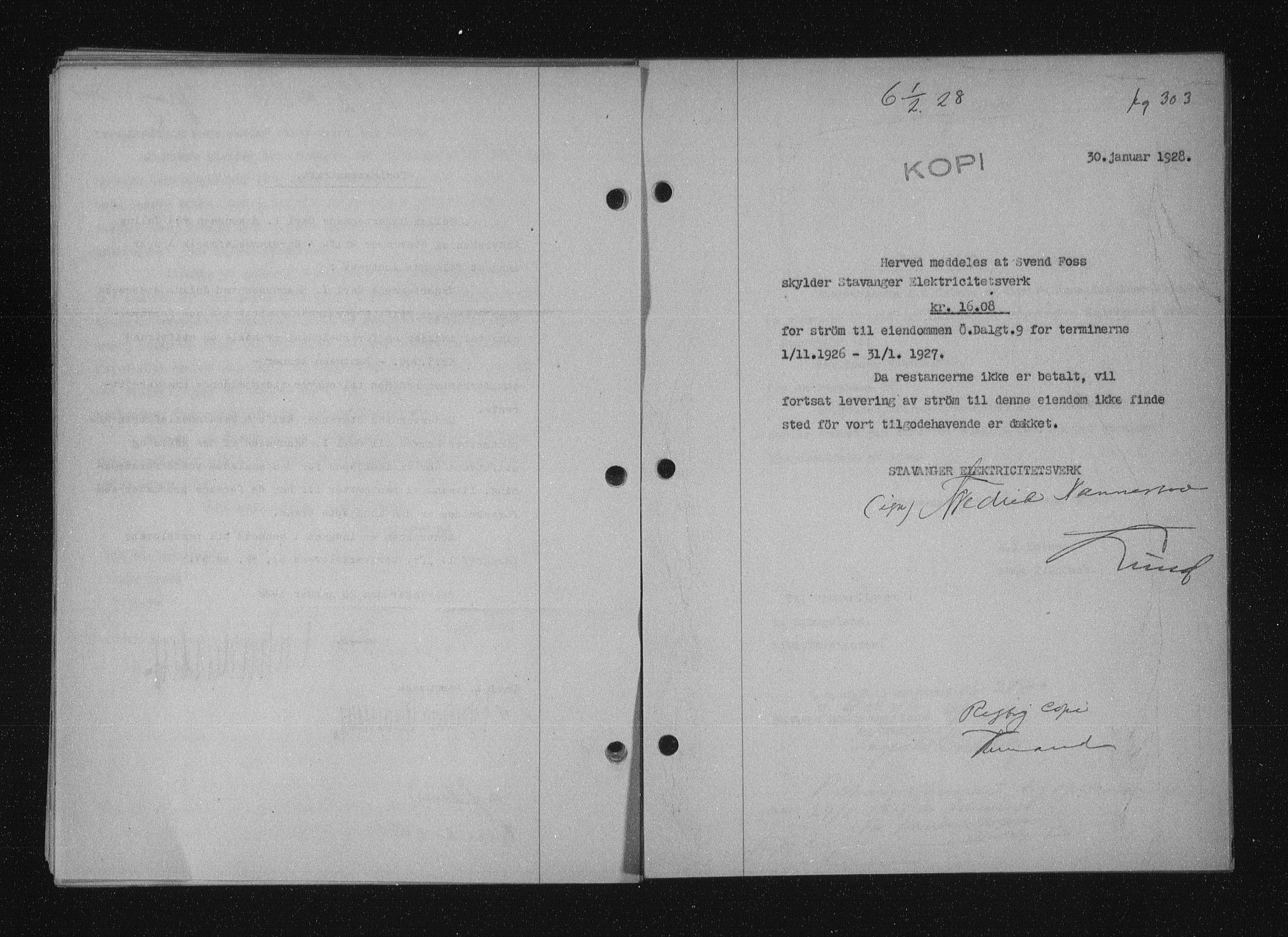 Stavanger byfogd, AV/SAST-A-101408/001/4/41/410/410BB/L0053: Mortgage book no. 41, 1927-1928, Deed date: 01.02.1928