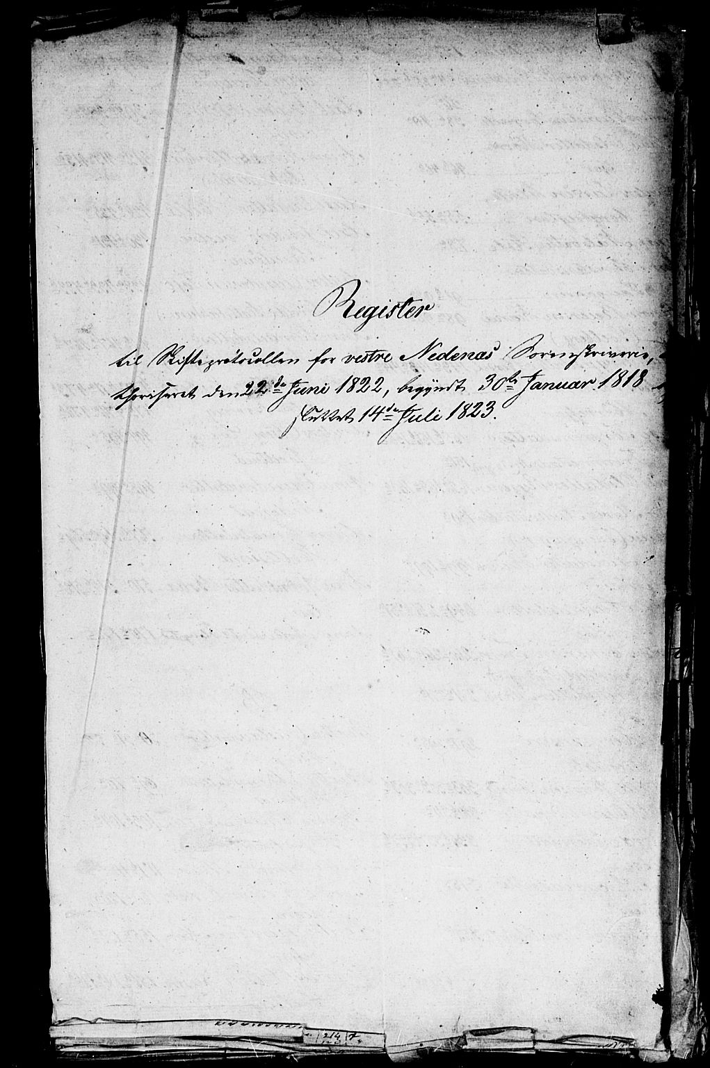 Nedenes sorenskriveri før 1824, AV/SAK-1221-0007/H/Hc/L0057: Skifteprotokoll med register nr 41, 1818-1823