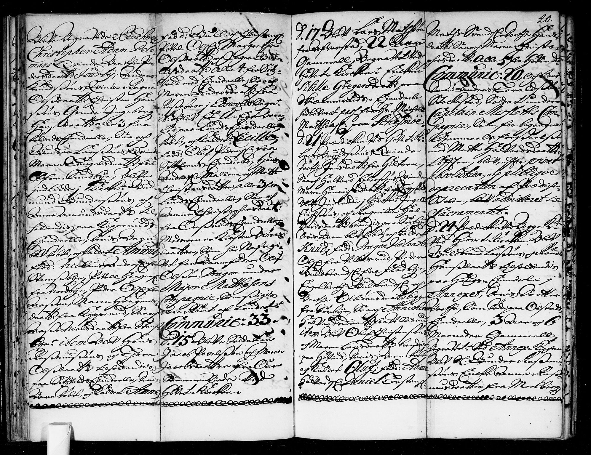 Ullensaker prestekontor Kirkebøker, AV/SAO-A-10236a/F/Fa/L0004: Parish register (official) no. I 4, 1721-1723, p. 40