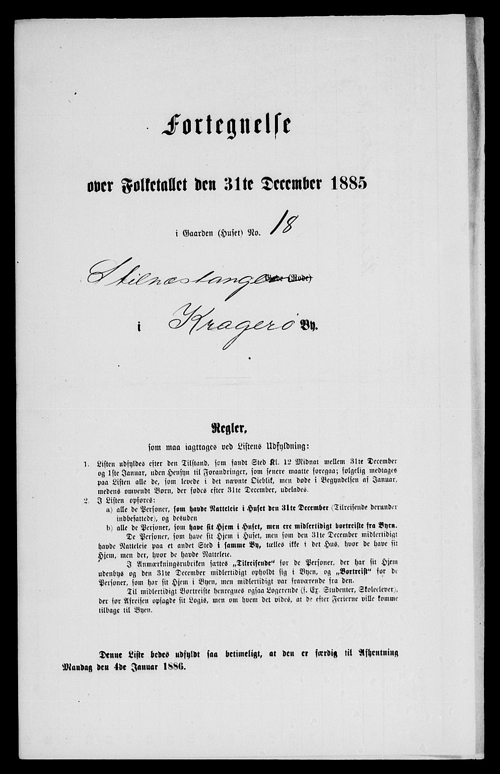 SAKO, 1885 census for 0801 Kragerø, 1885, p. 38