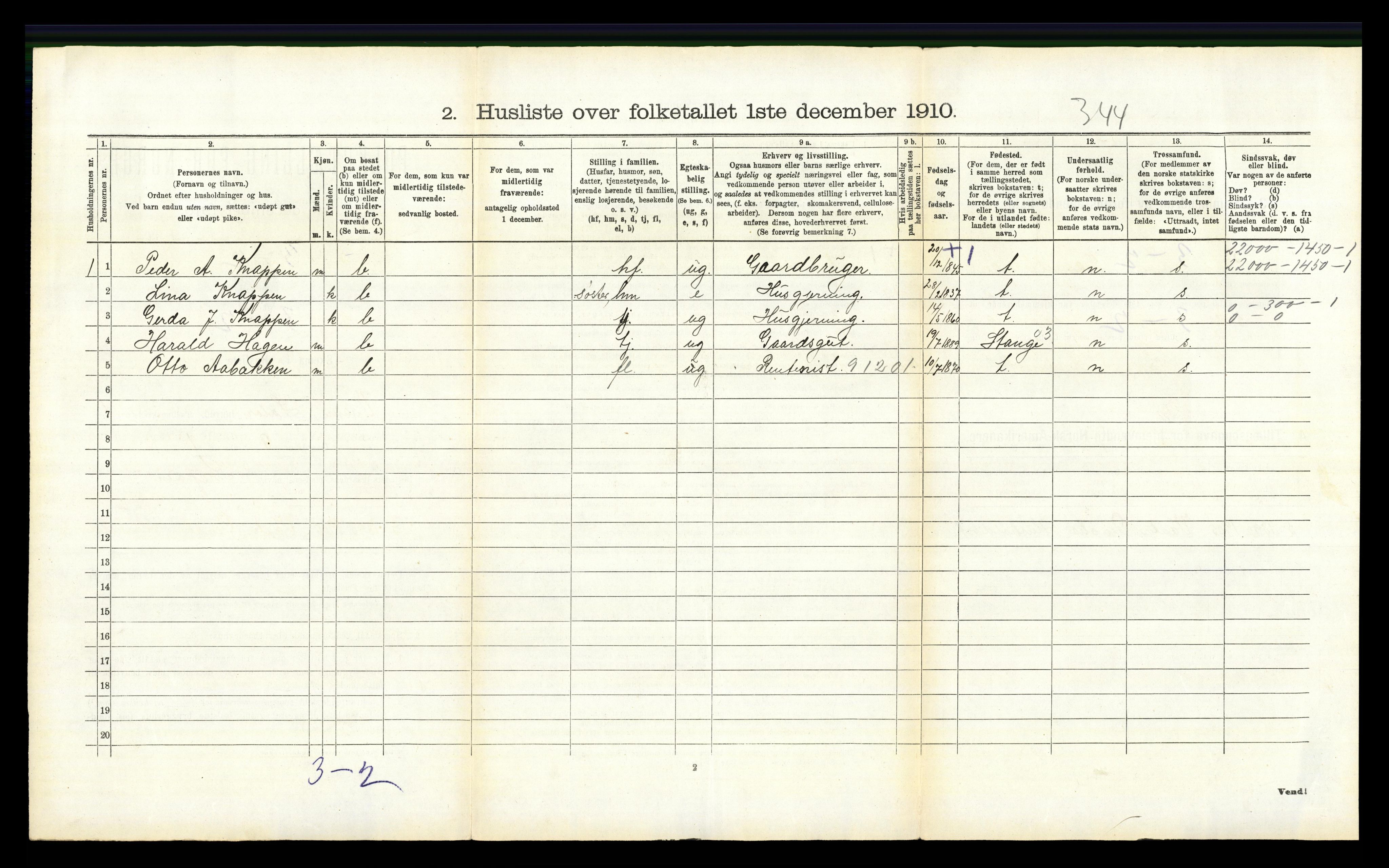 RA, 1910 census for Våler, 1910, p. 166