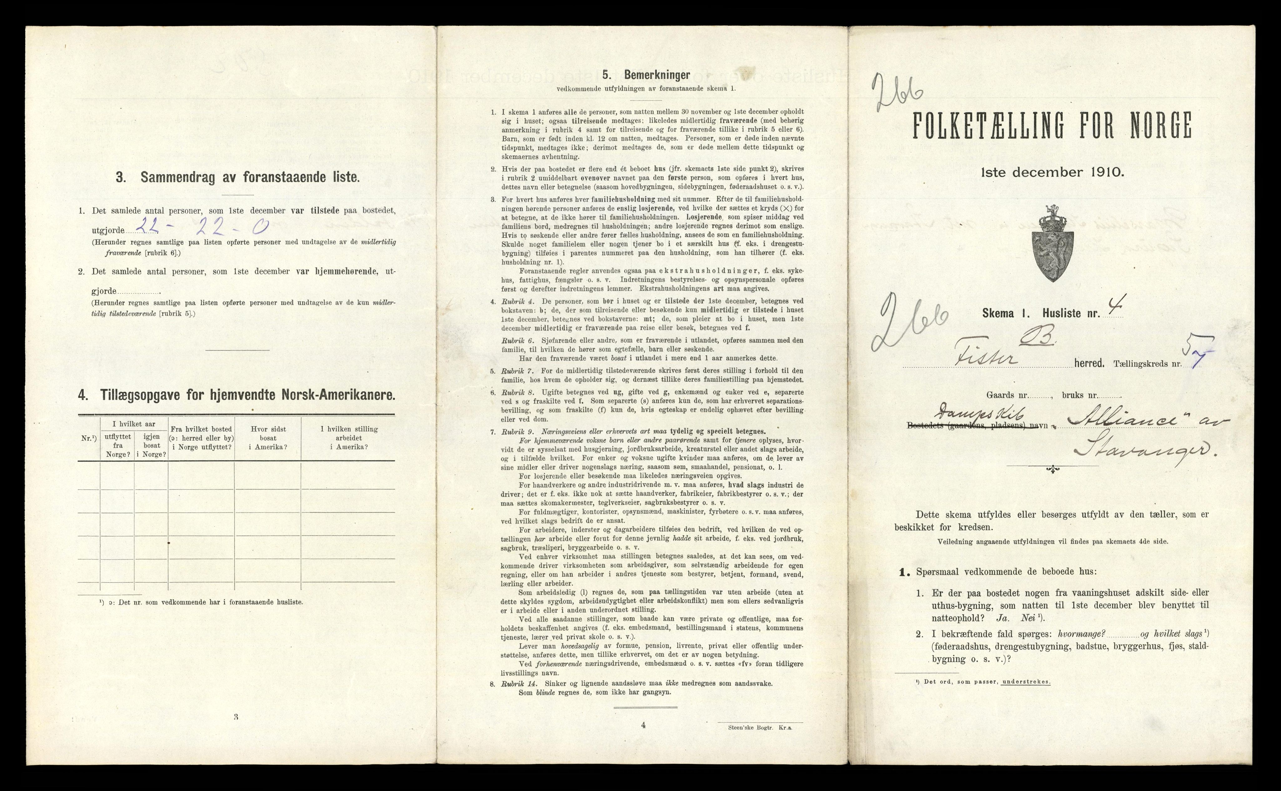 RA, 1910 census for Fister, 1910, p. 206