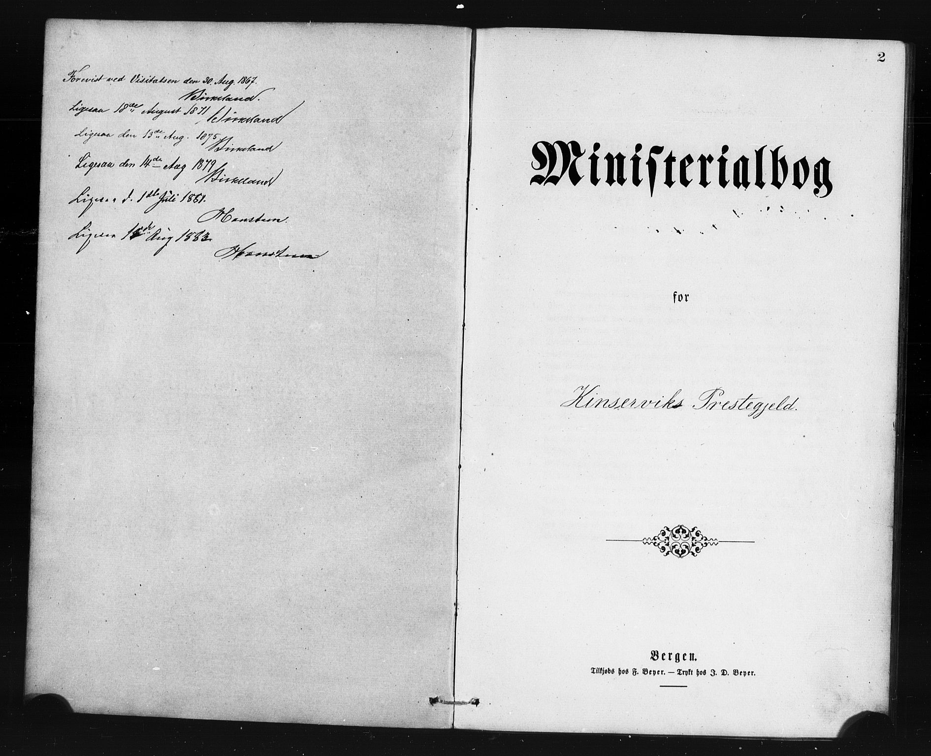 Ullensvang sokneprestembete, SAB/A-78701/H/Haa: Parish register (official) no. A 14, 1867-1882, p. 2