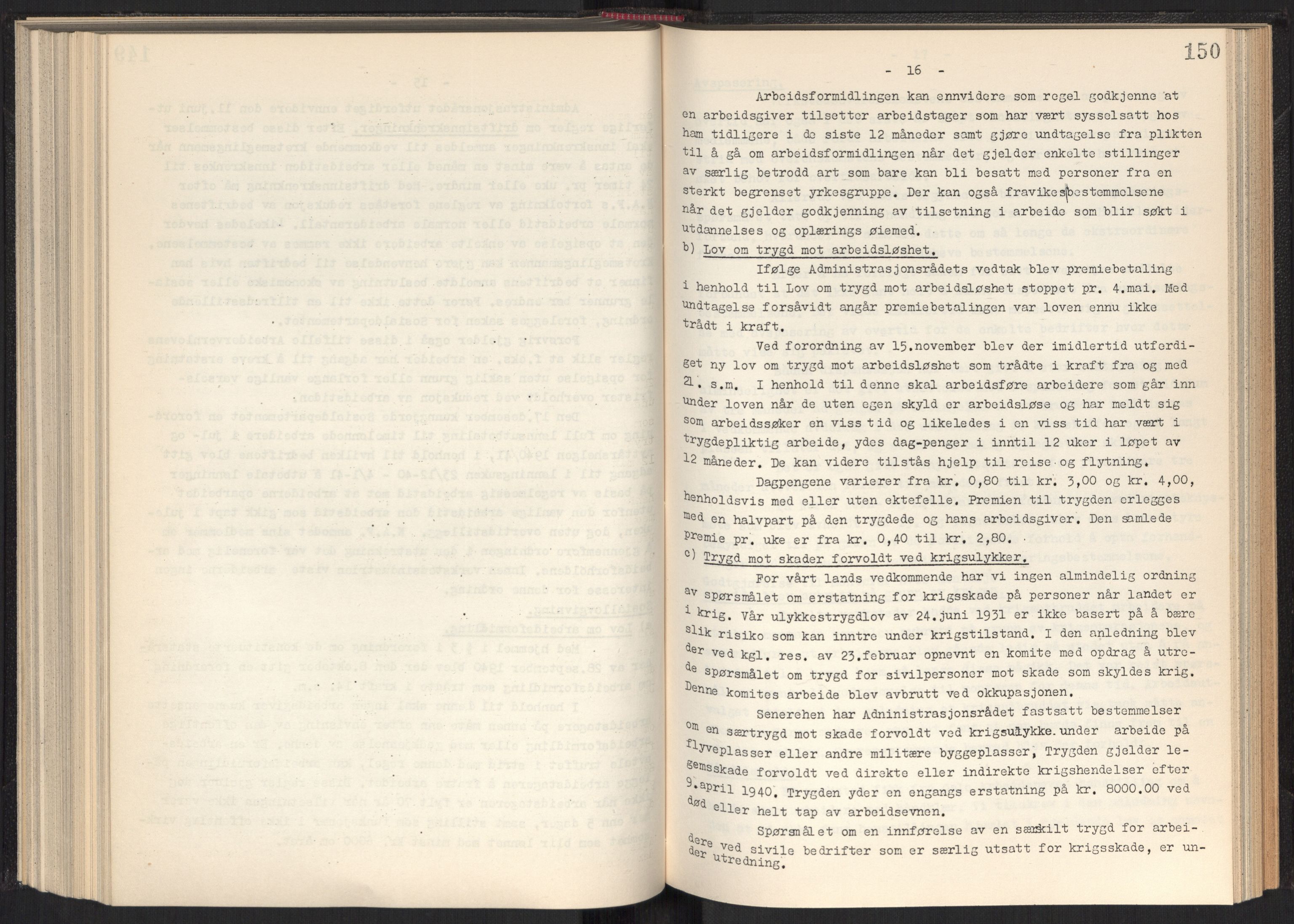 Teknologibedriftenes Landsforening TBL, AV/RA-PA-1700/A/Ad/L0006: Årsberetning med register, 1937-1943, p. 150