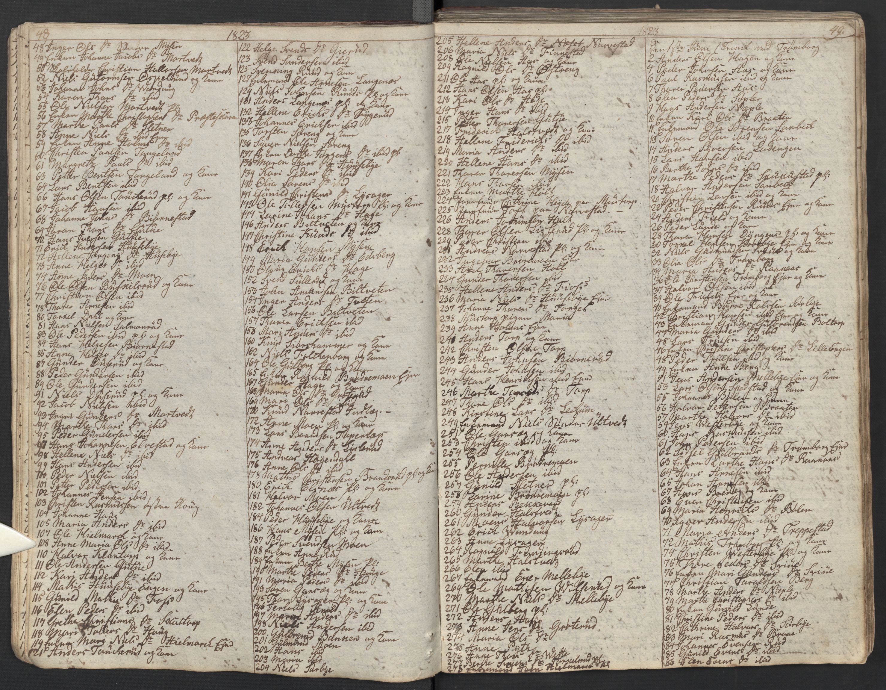 Eidsberg prestekontor Kirkebøker, AV/SAO-A-10905/M/Ma/L0002: Communicants register no. I 2, 1821-1841, p. 48-49