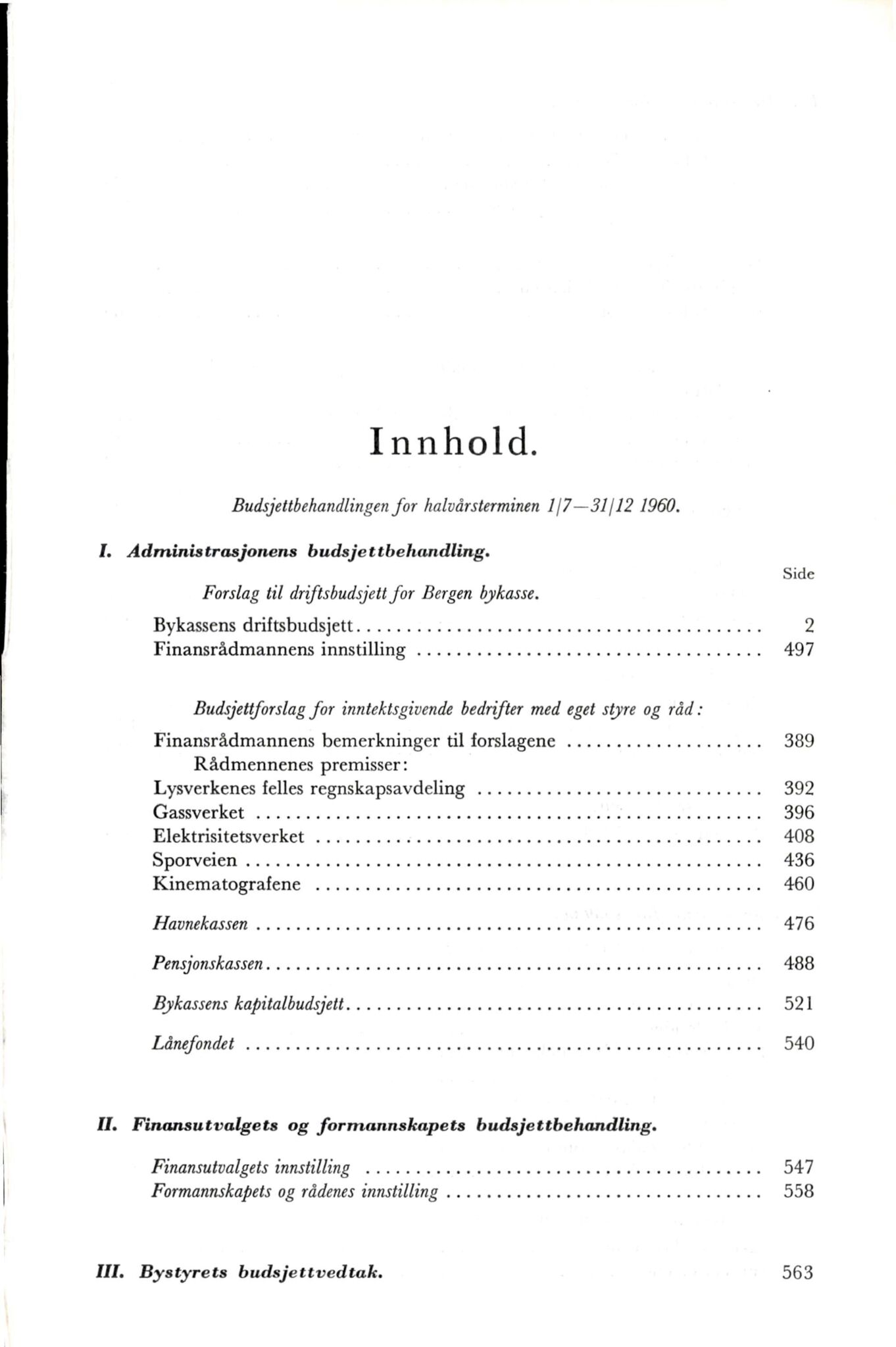 Bergen kommune. Formannskapet, BBA/A-0003/Ad/L0181: Bergens Kommuneforhandlinger, bind II, 1960