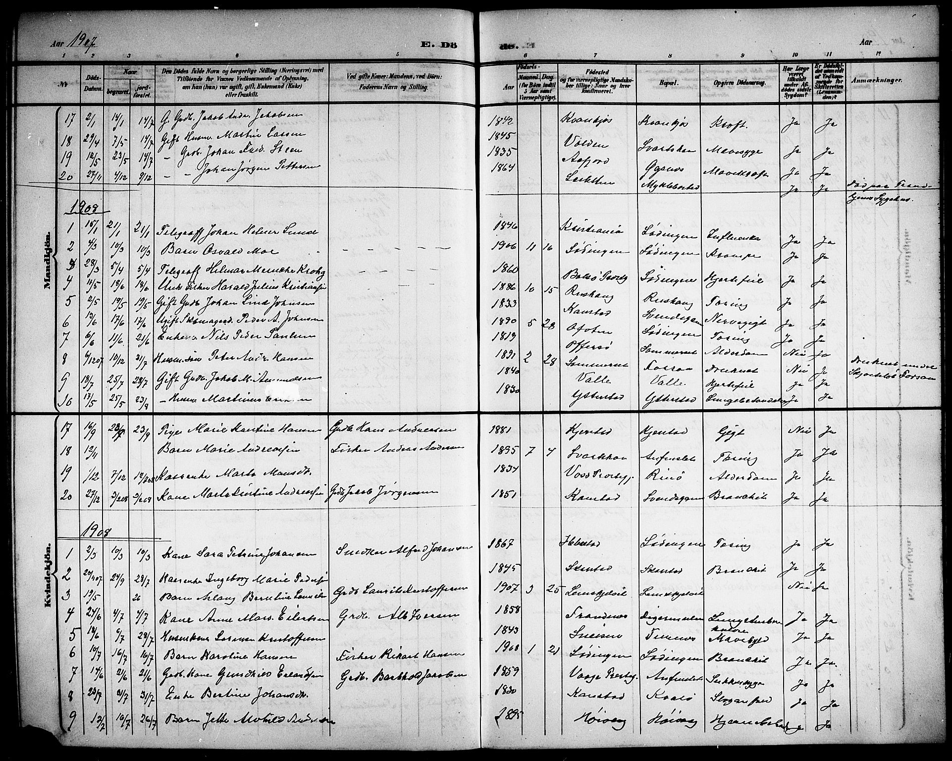 Ministerialprotokoller, klokkerbøker og fødselsregistre - Nordland, AV/SAT-A-1459/872/L1048: Parish register (copy) no. 872C04, 1898-1919