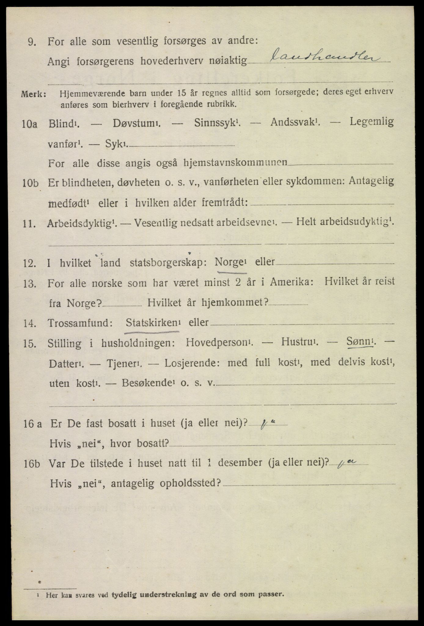 SAH, 1920 census for Brandbu, 1920, p. 3100