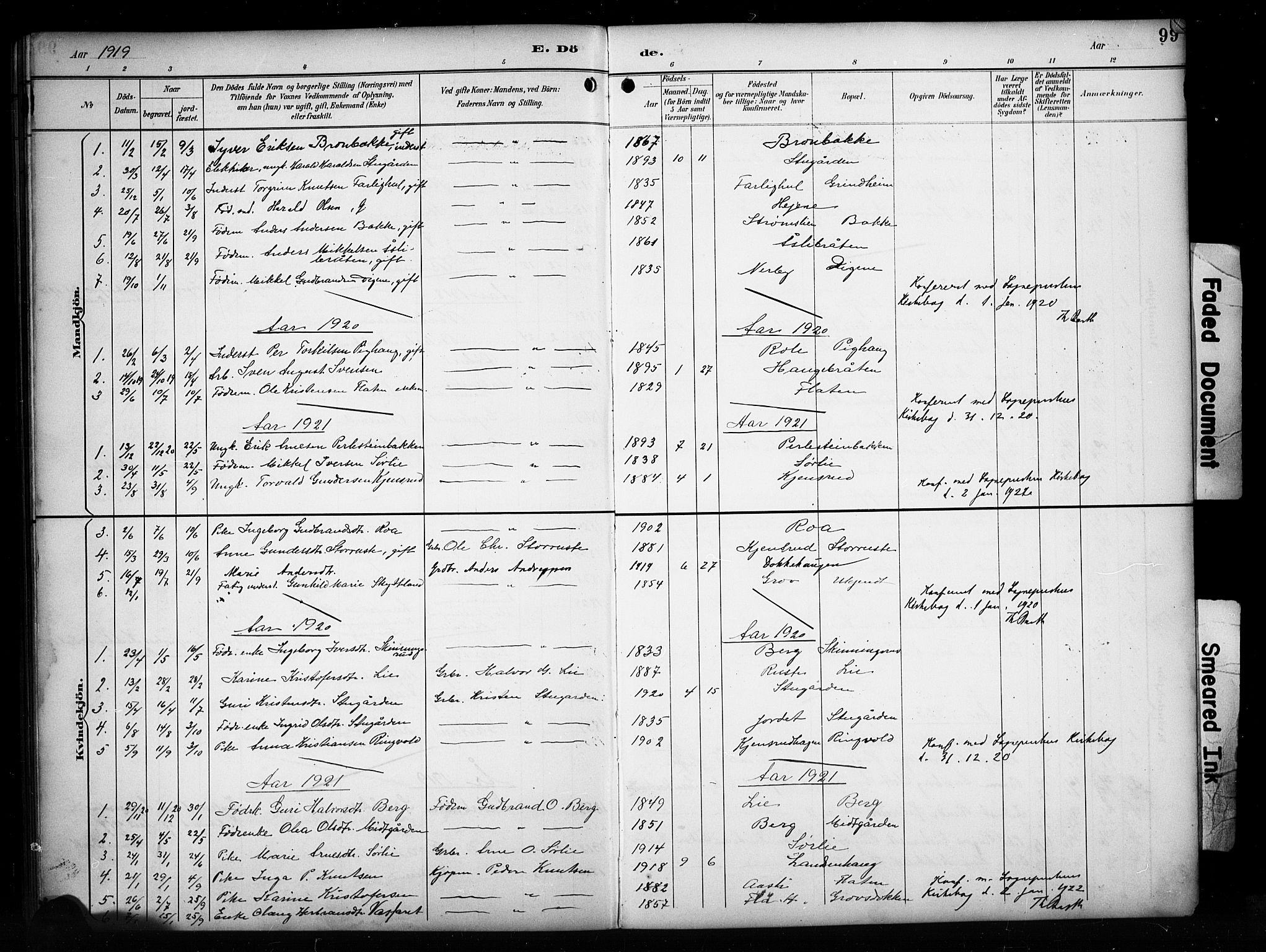 Sør-Aurdal prestekontor, SAH/PREST-128/H/Ha/Hab/L0017: Parish register (copy) no. 17, 1894-1923, p. 99