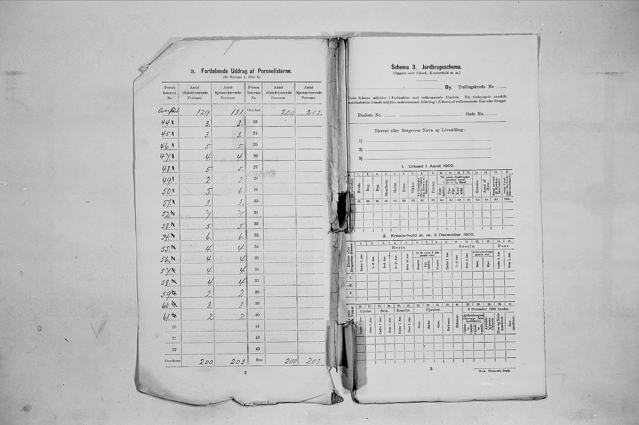 SAO, 1900 census for Kristiania, 1900, p. 42624