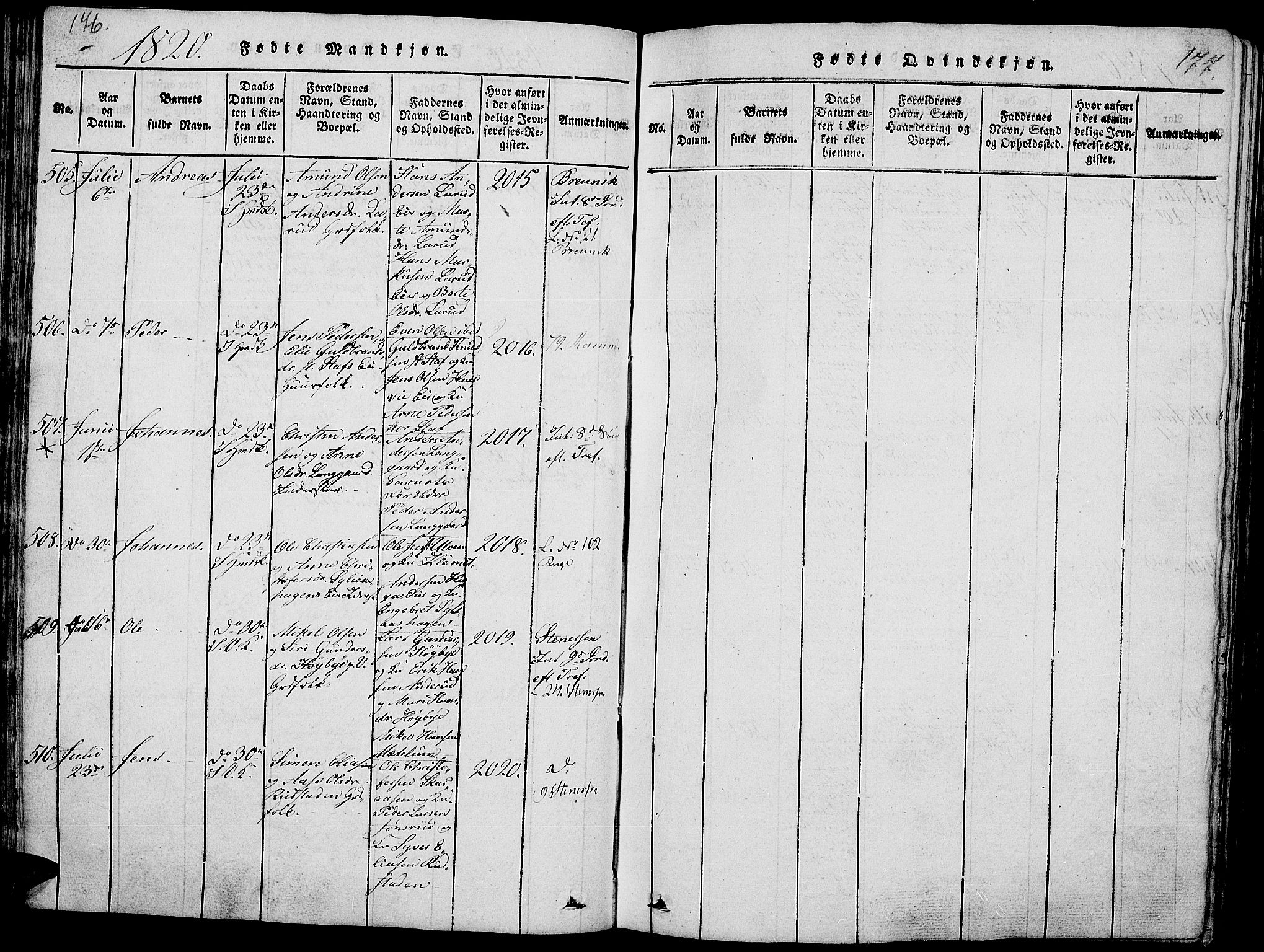 Ringsaker prestekontor, AV/SAH-PREST-014/L/La/L0001: Parish register (copy) no. 1, 1814-1826, p. 176-177