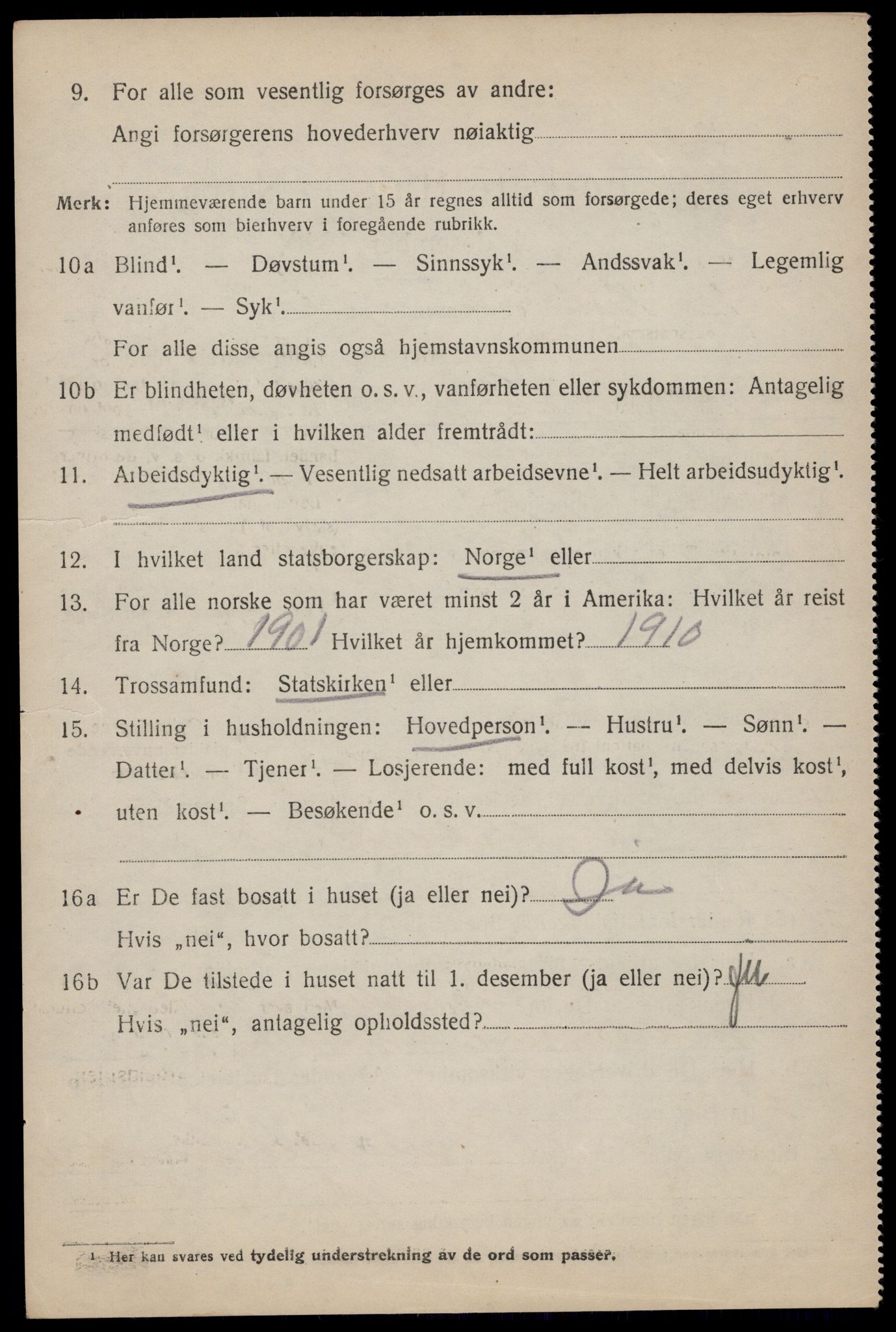 SAST, 1920 census for Forsand, 1920, p. 2754