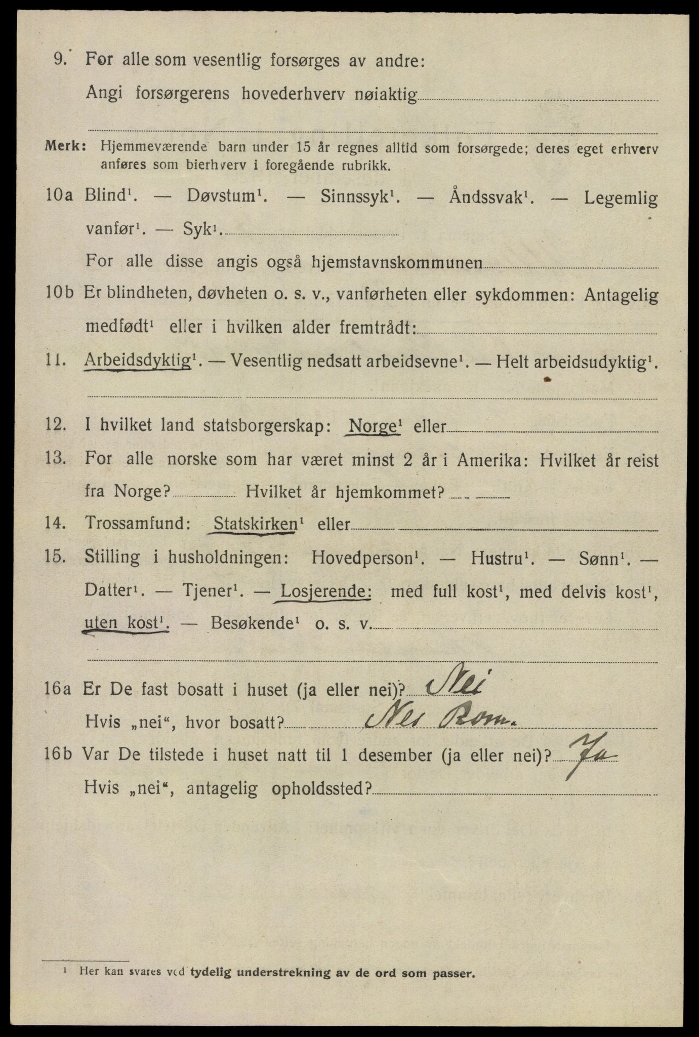 SAO, 1920 census for Ullensaker, 1920, p. 7228