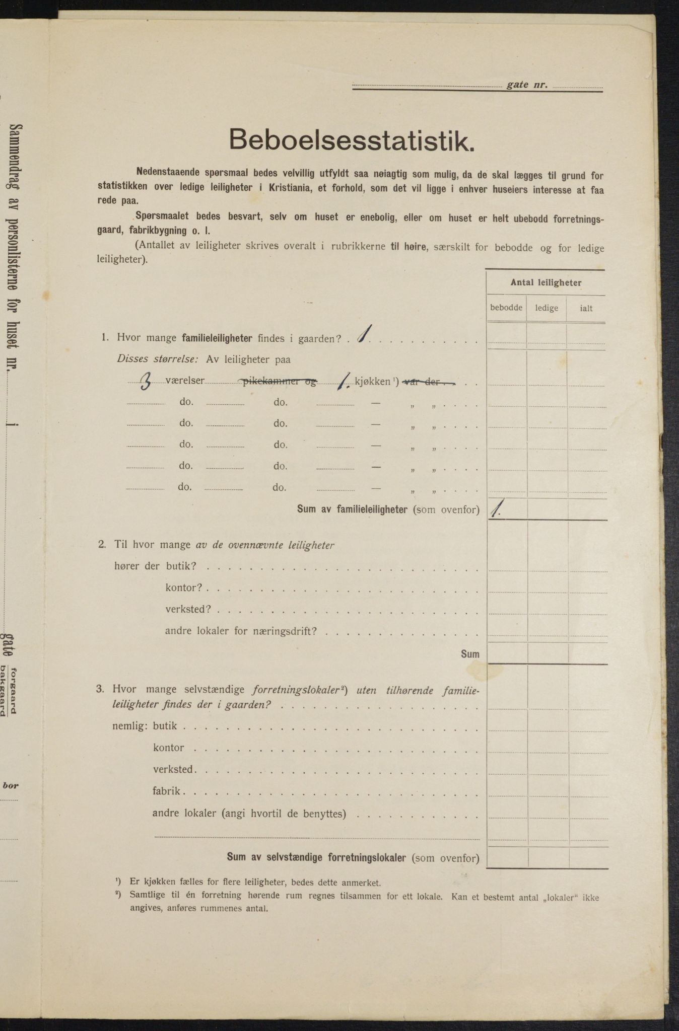 OBA, Municipal Census 1913 for Kristiania, 1913, p. 126120