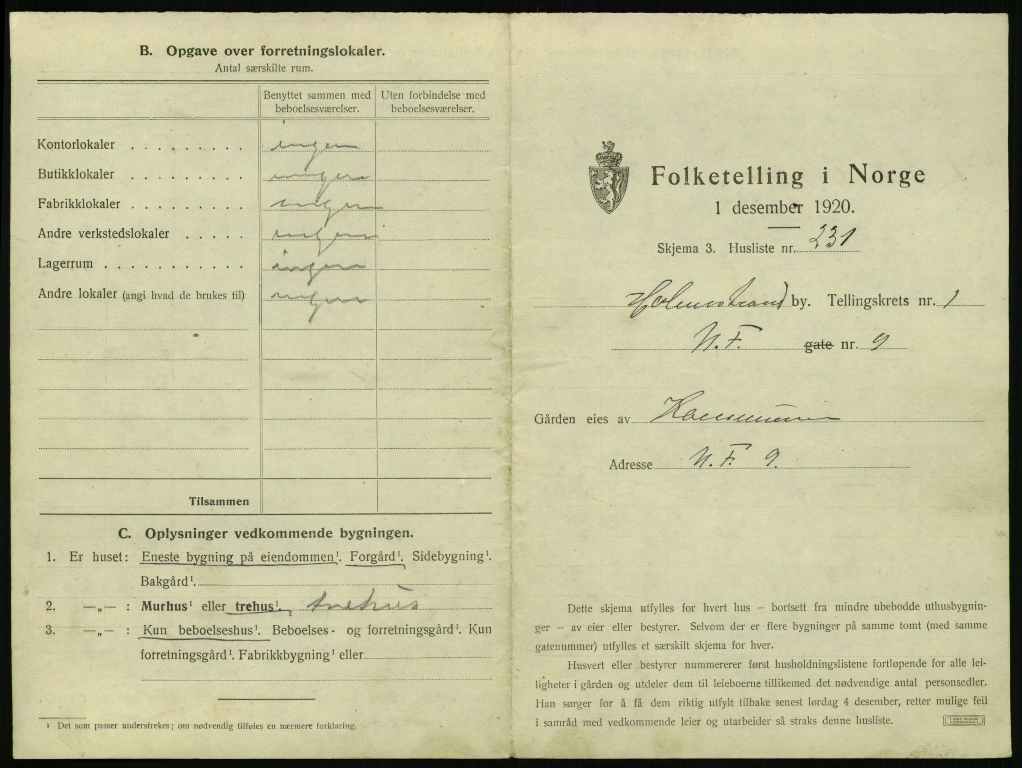 SAKO, 1920 census for Holmestrand, 1920, p. 148