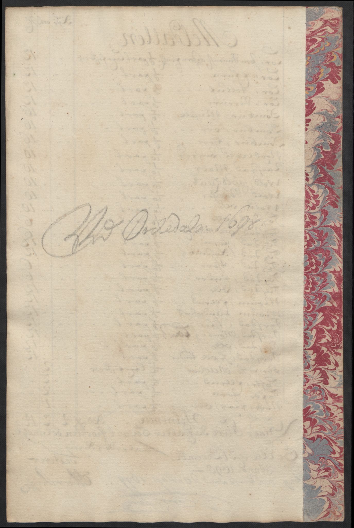 Rentekammeret inntil 1814, Reviderte regnskaper, Fogderegnskap, AV/RA-EA-4092/R60/L3948: Fogderegnskap Orkdal og Gauldal, 1698, p. 138