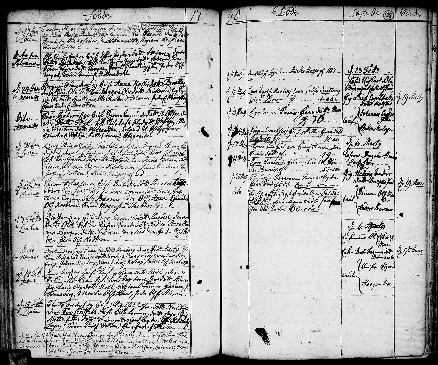 Høland prestekontor Kirkebøker, AV/SAO-A-10346a/F/Fa/L0004: Parish register (official) no. I 4, 1757-1780, p. 128