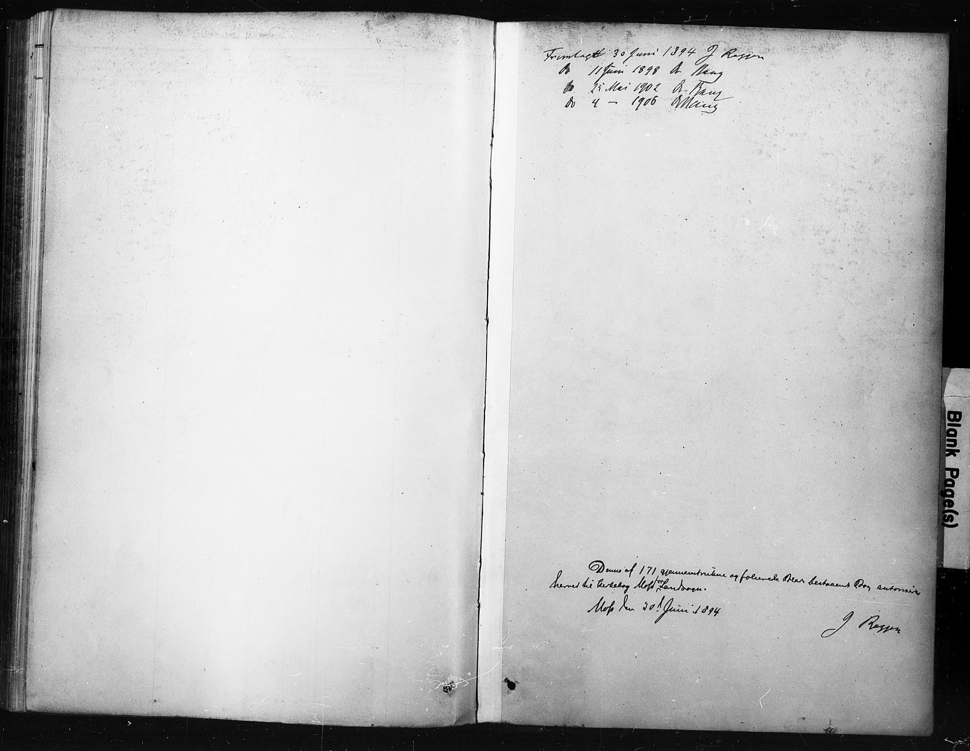 Moss prestekontor Kirkebøker, AV/SAO-A-2003/F/Fc/L0002: Parish register (official) no. III 2, 1894-1906