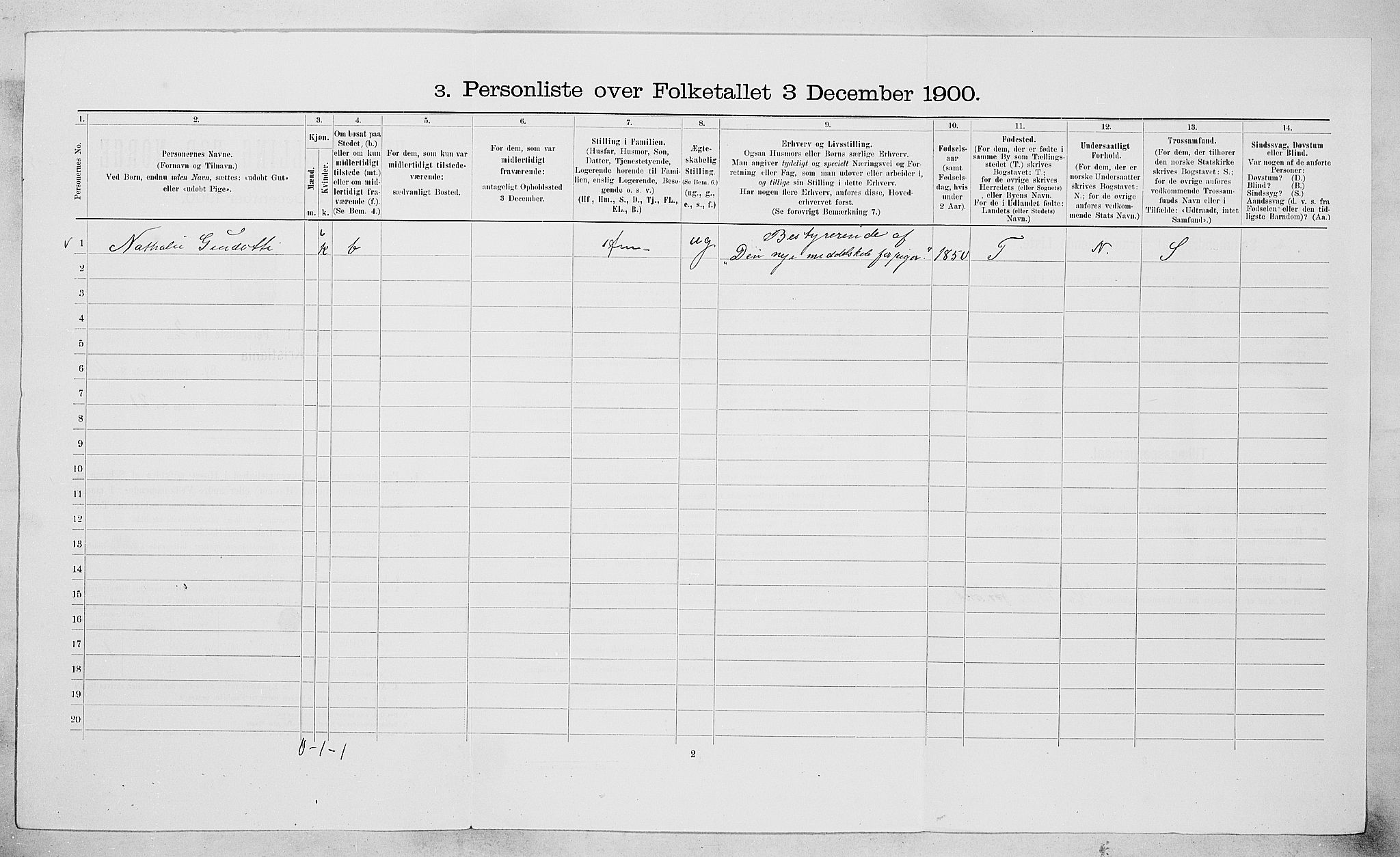 SAO, 1900 census for Kristiania, 1900, p. 33331