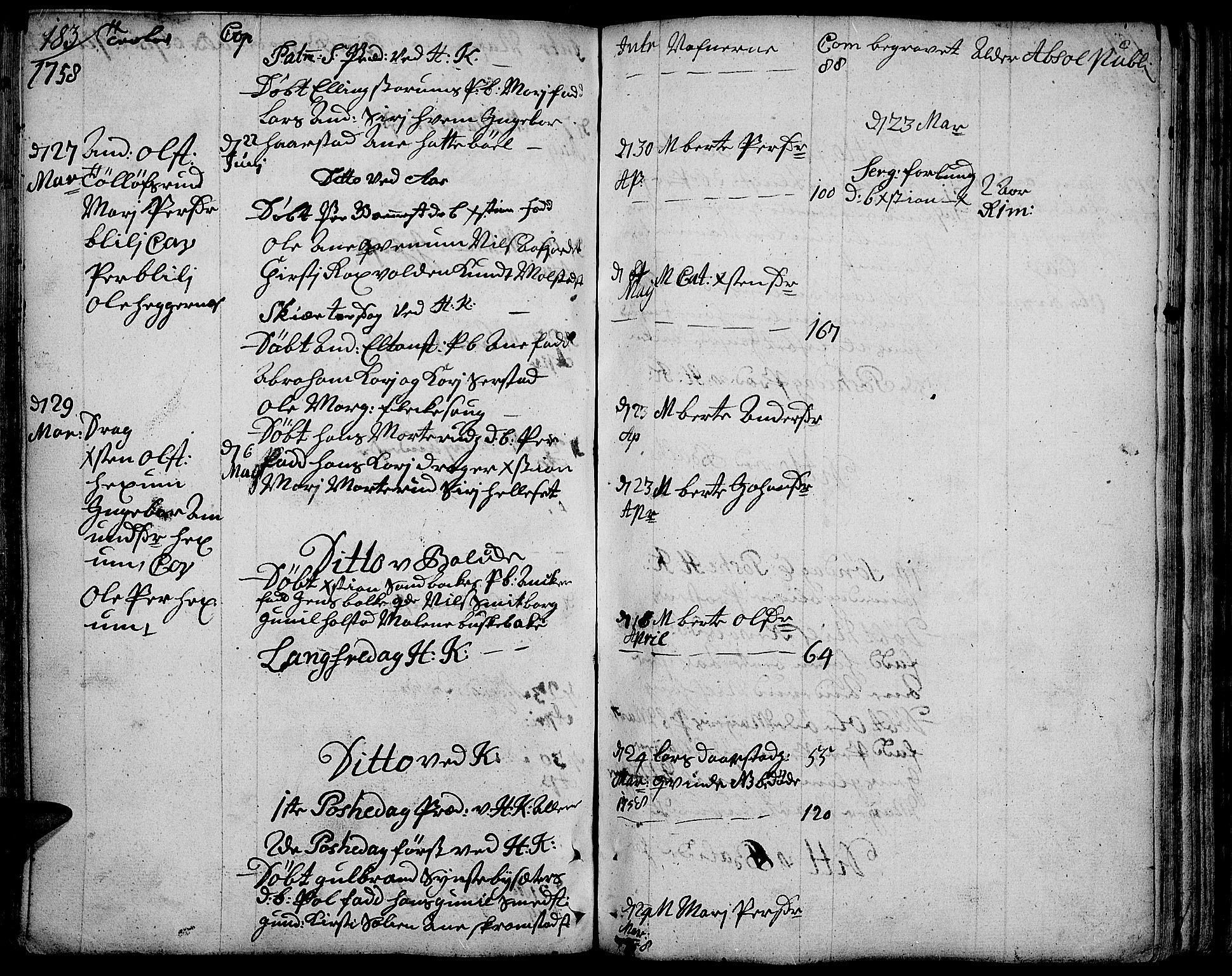 Toten prestekontor, SAH/PREST-102/H/Ha/Haa/L0004: Parish register (official) no. 4, 1751-1761, p. 183