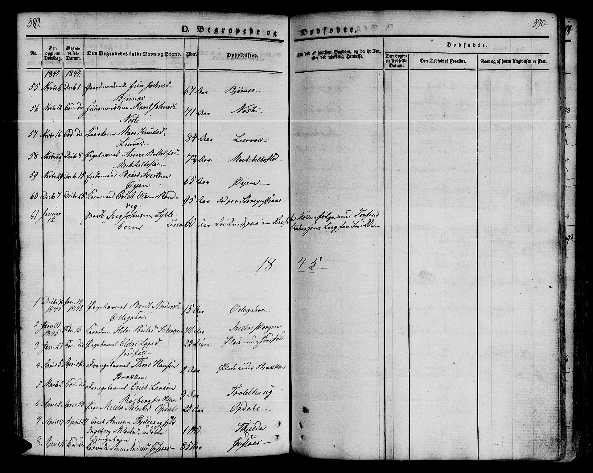 Ministerialprotokoller, klokkerbøker og fødselsregistre - Møre og Romsdal, AV/SAT-A-1454/551/L0624: Parish register (official) no. 551A04, 1831-1845, p. 389-390