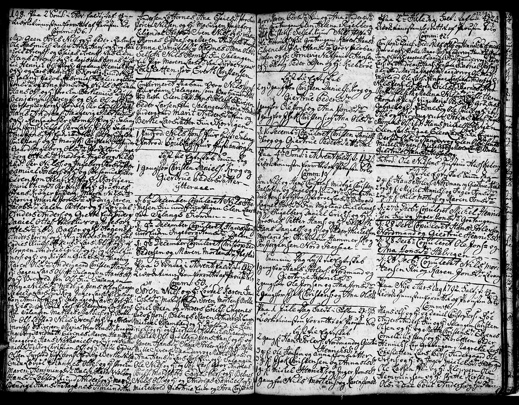 Ibestad sokneprestembete, SATØ/S-0077/H/Ha/Hab/L0001klokker: Parish register (copy) no. 1, 1776-1808, p. 198-199