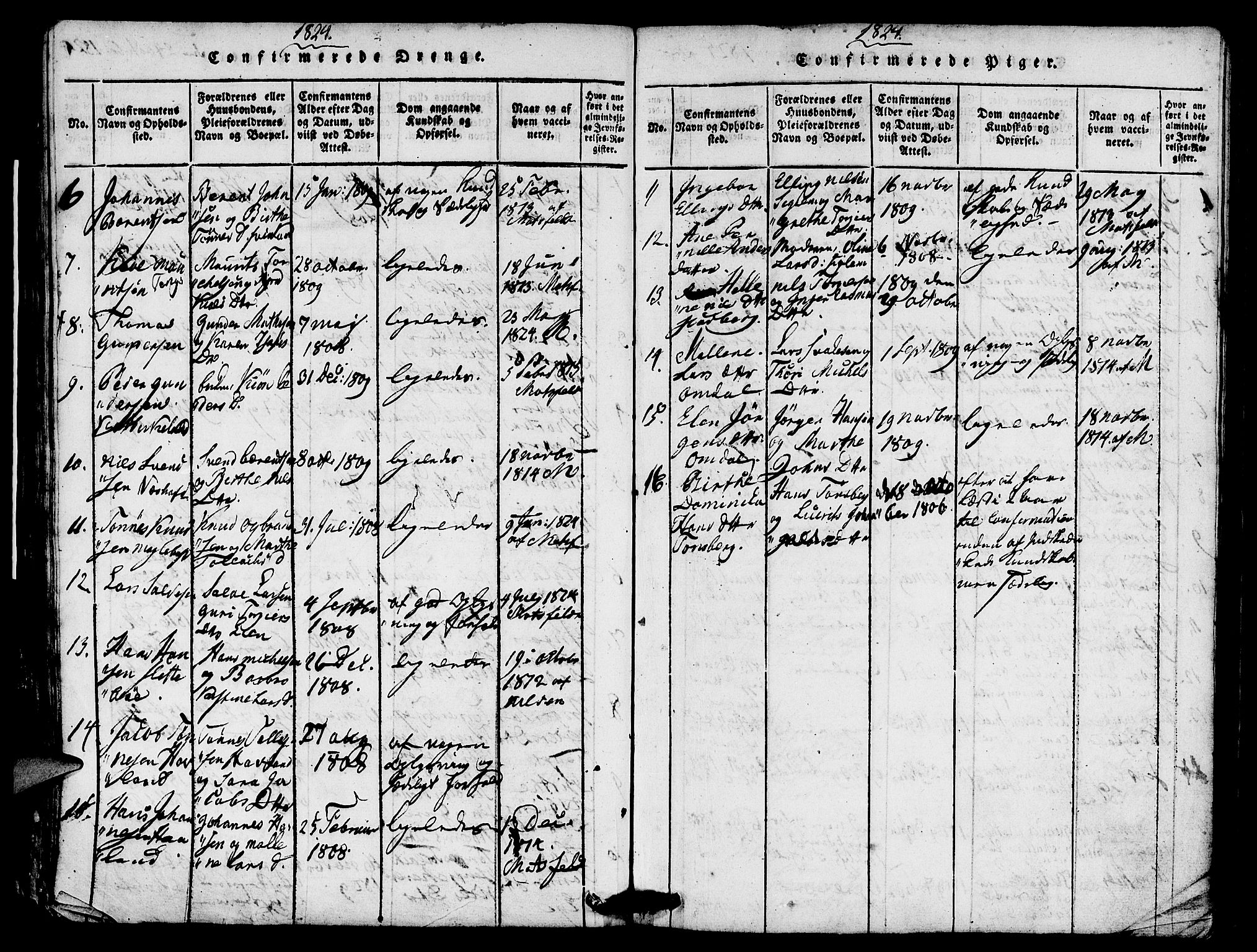 Eigersund sokneprestkontor, AV/SAST-A-101807/S08/L0007: Parish register (official) no. A 7, 1815-1827