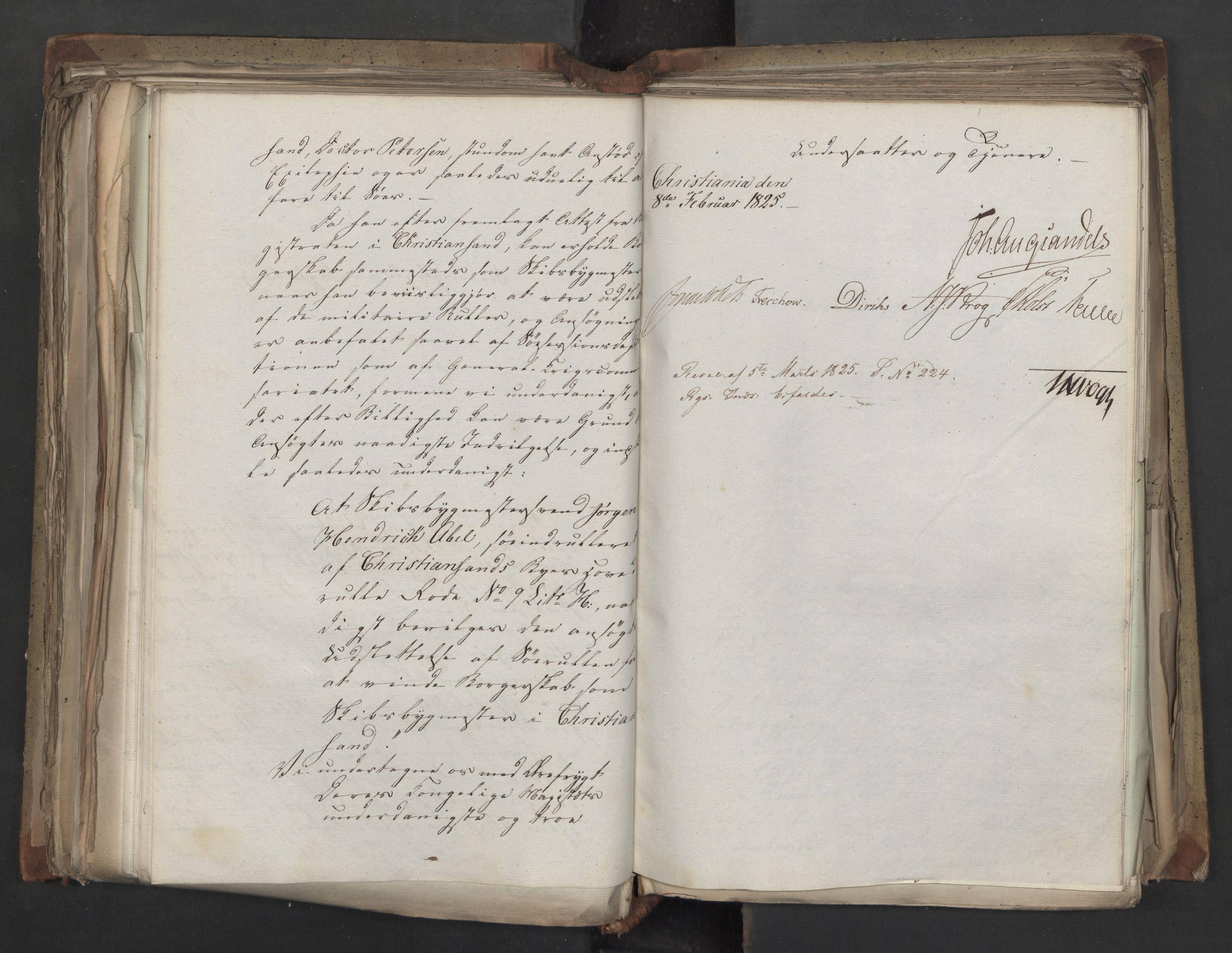 Statsrådsavdelingen i Stockholm, AV/RA-S-1003/D/Da/L0041: Regjeringsinnstillinger nr. 2204-2466, 1825, p. 371