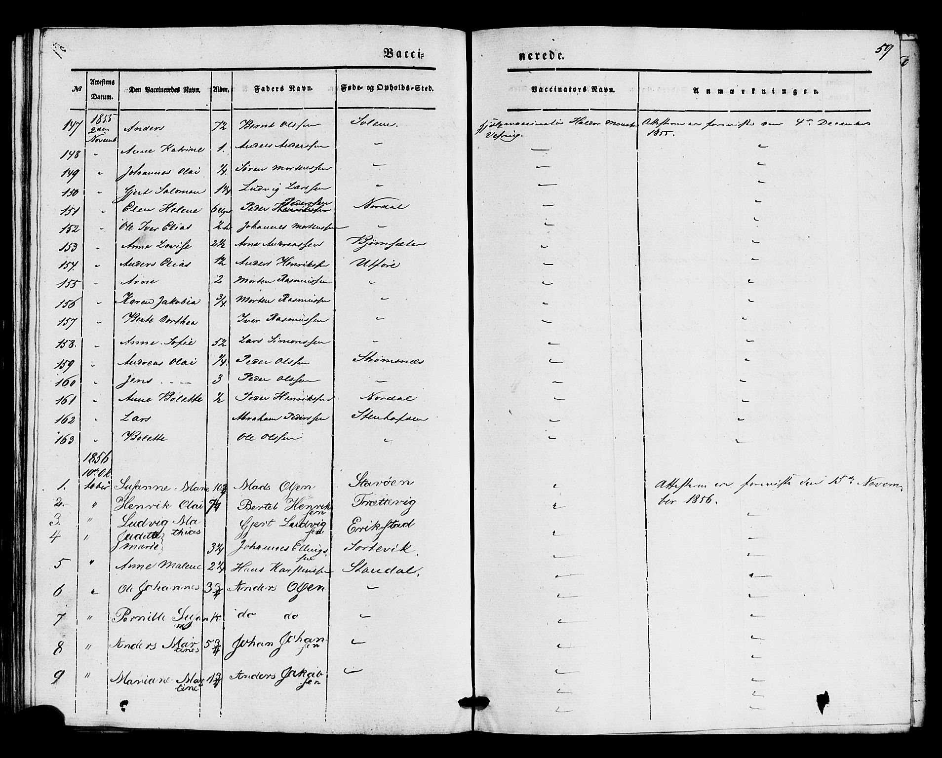 Kinn sokneprestembete, SAB/A-80801/H/Haa/Haaa/L0016: Parish register (official) no. A 16, 1841-1858, p. 59