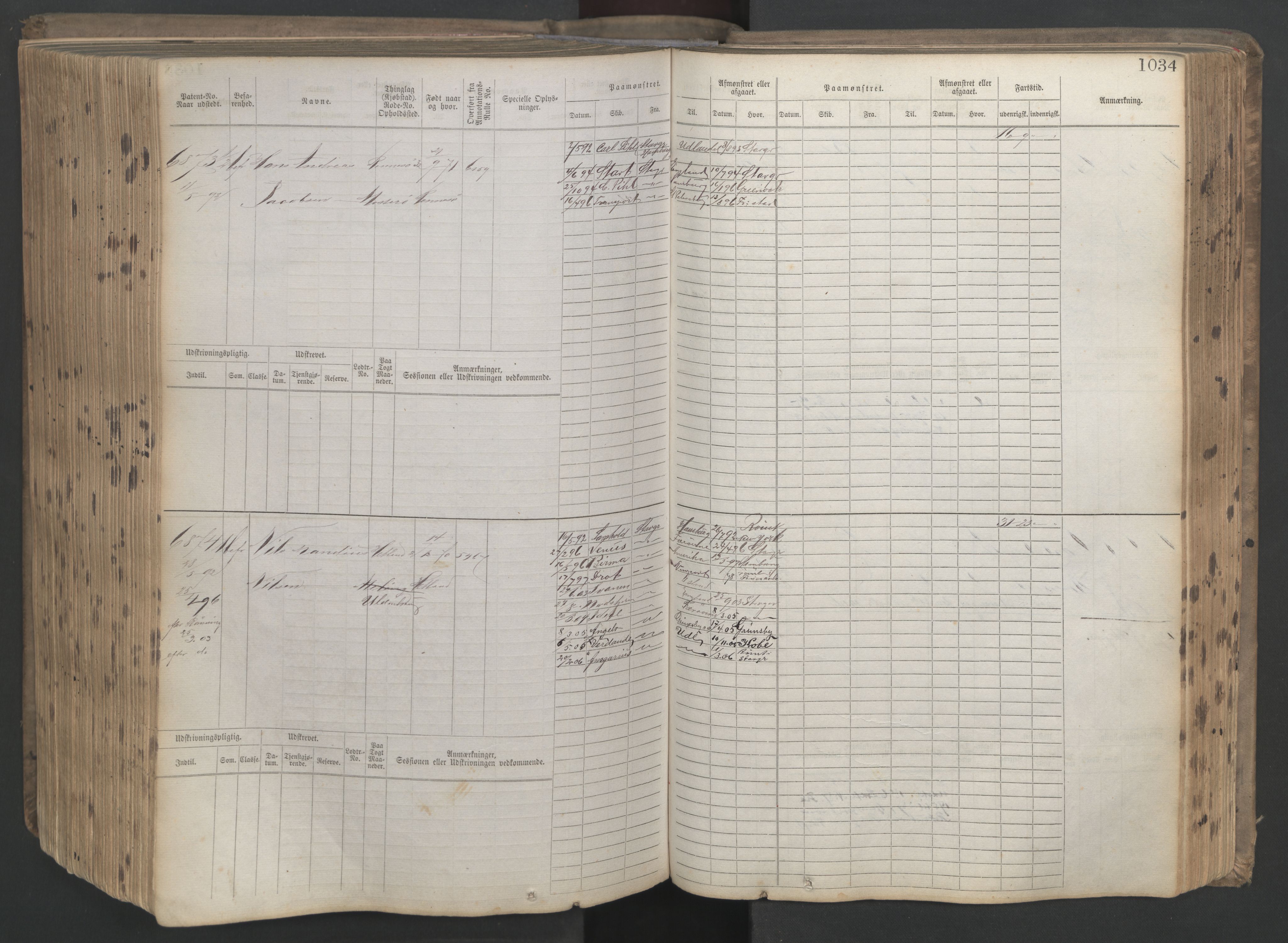 Stavanger sjømannskontor, AV/SAST-A-102006/F/Fb/Fbb/L0021: Sjøfartshovedrulle patnentnr. 6005-7204 (dublett), 1887, p. 439