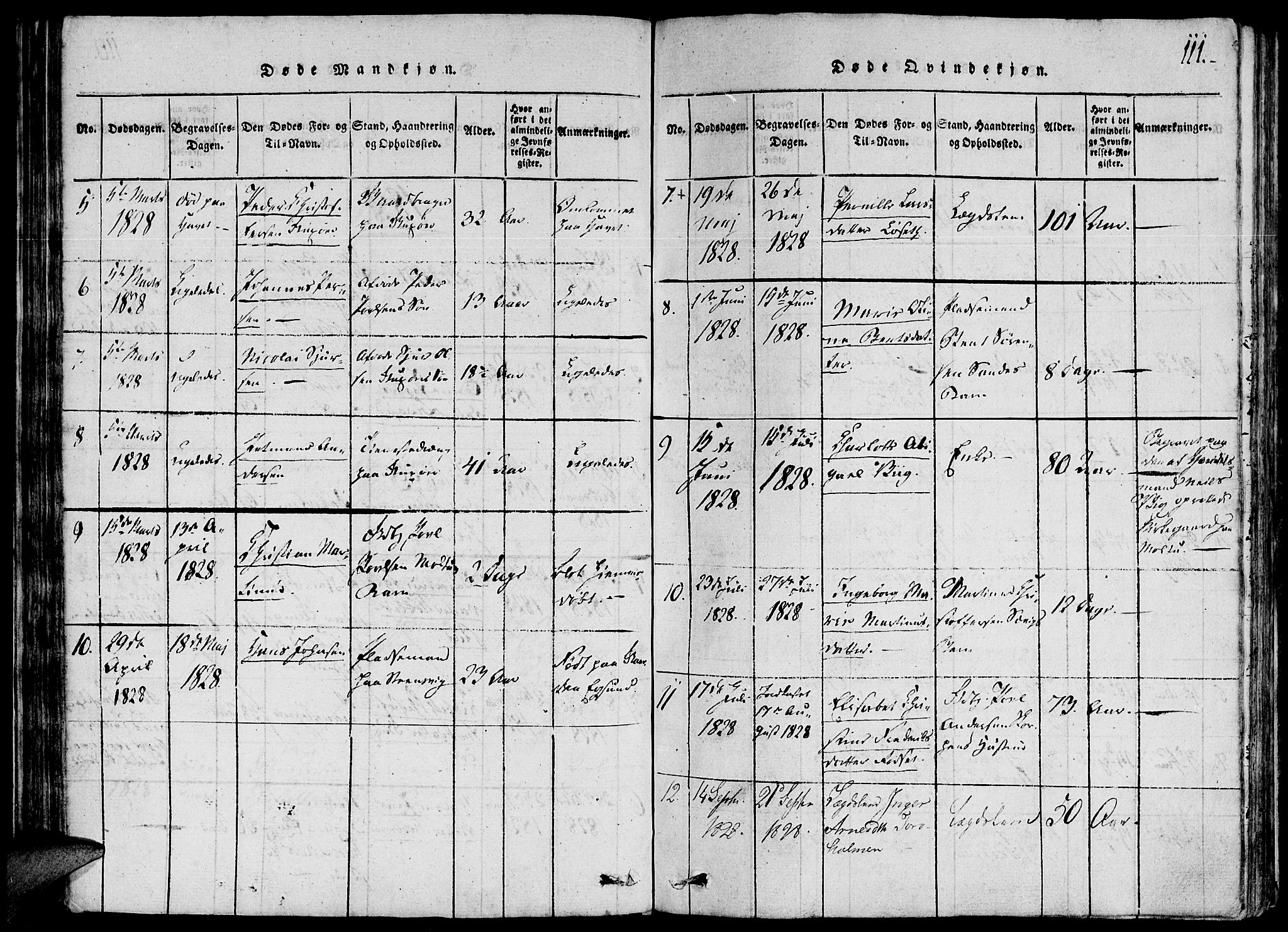 Ministerialprotokoller, klokkerbøker og fødselsregistre - Møre og Romsdal, AV/SAT-A-1454/507/L0069: Parish register (official) no. 507A04, 1816-1841, p. 111