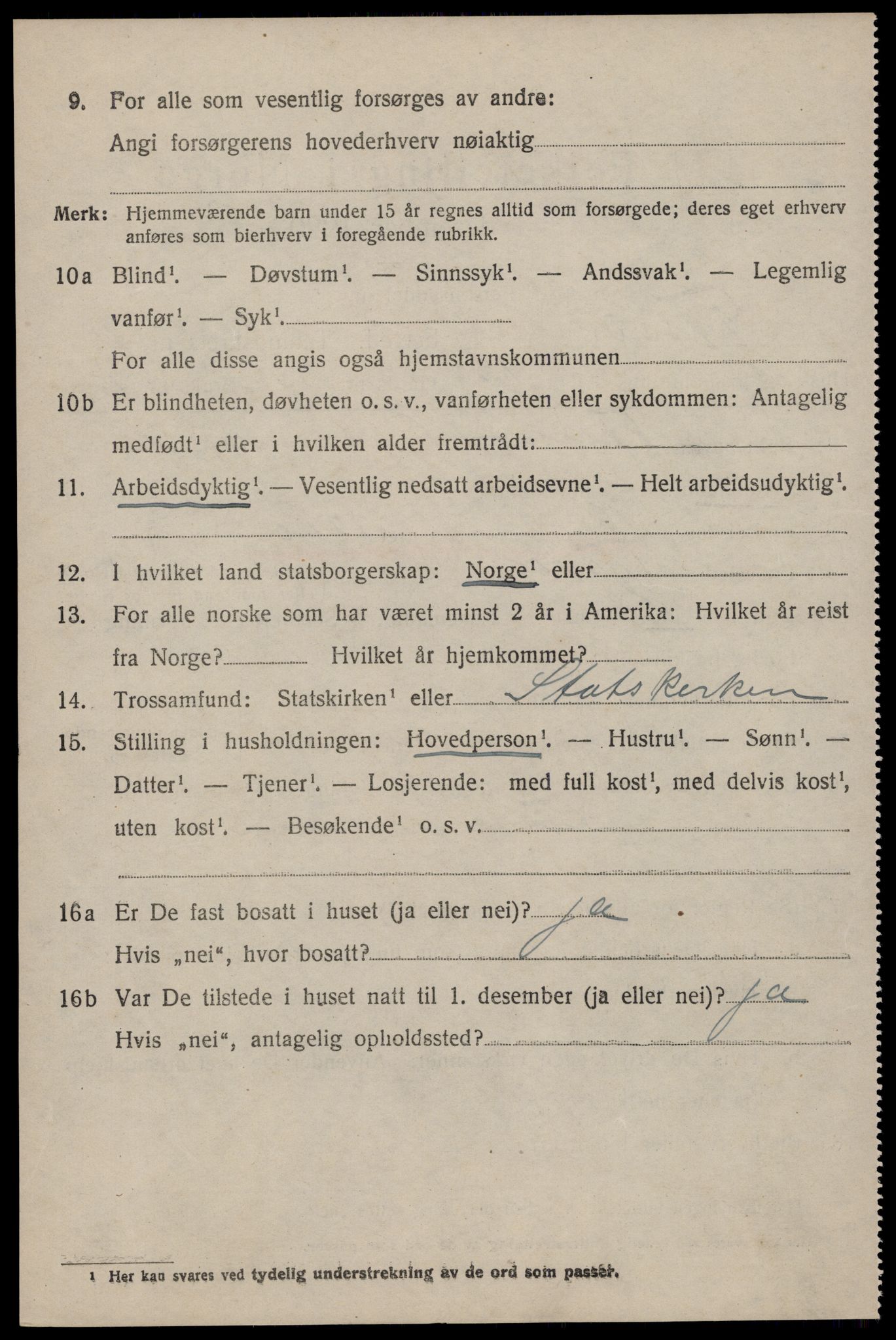 SAST, 1920 census for Tysvær, 1920, p. 2535