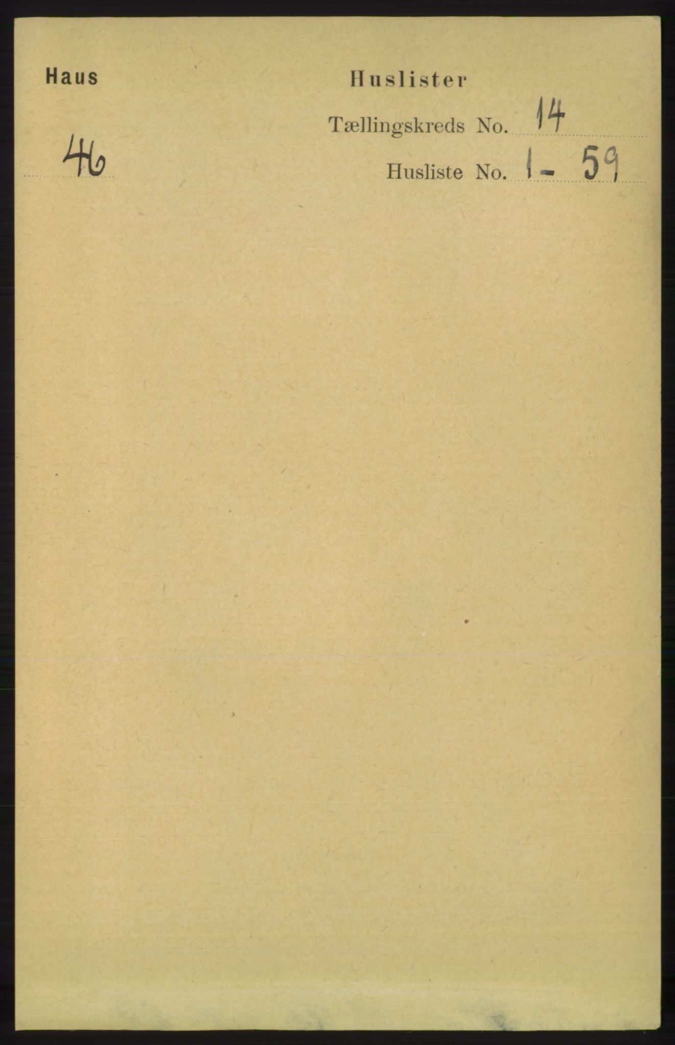 RA, 1891 census for 1250 Haus, 1891, p. 5808