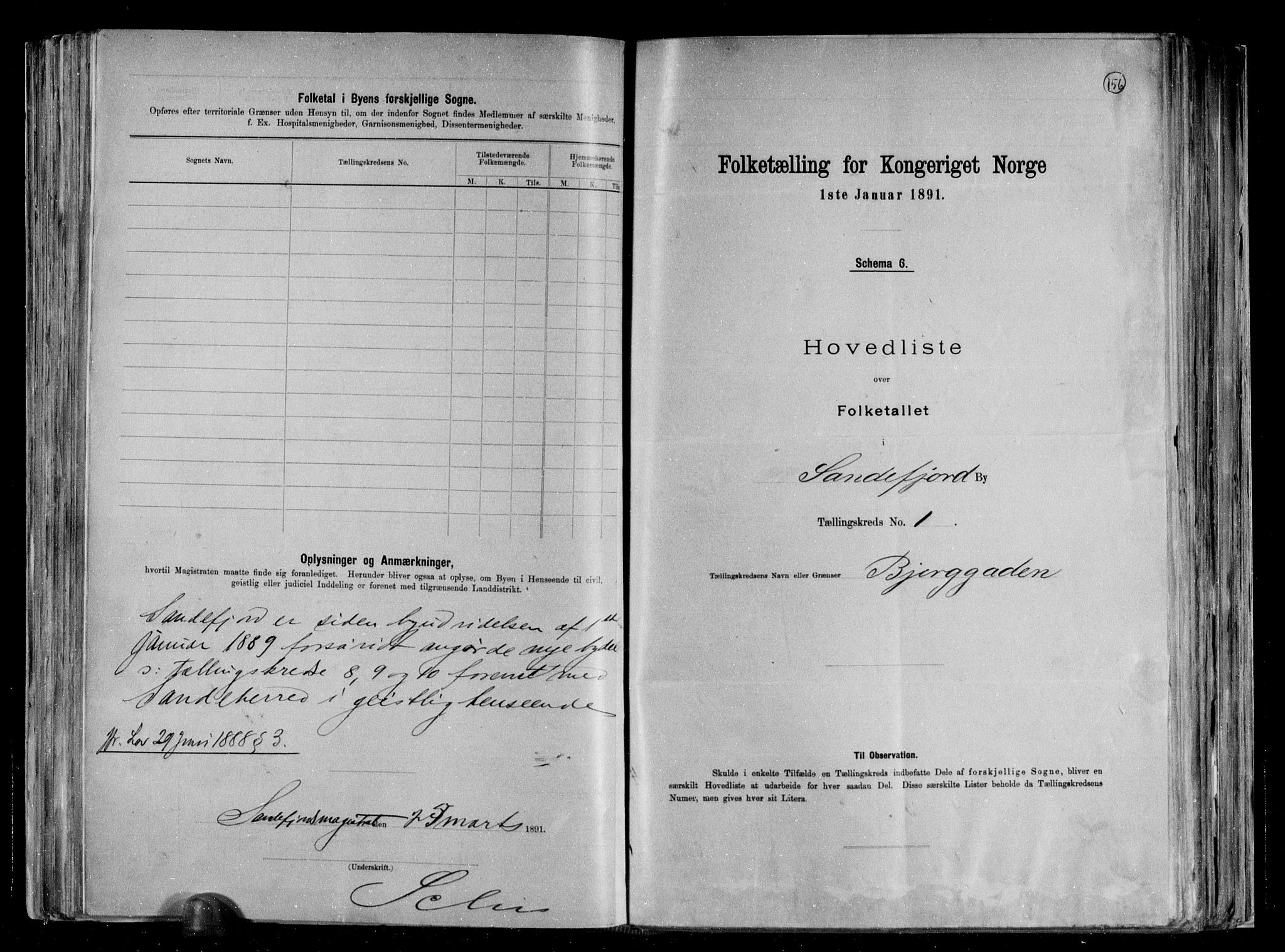 RA, 1891 census for 0706 Sandefjord, 1891, p. 4