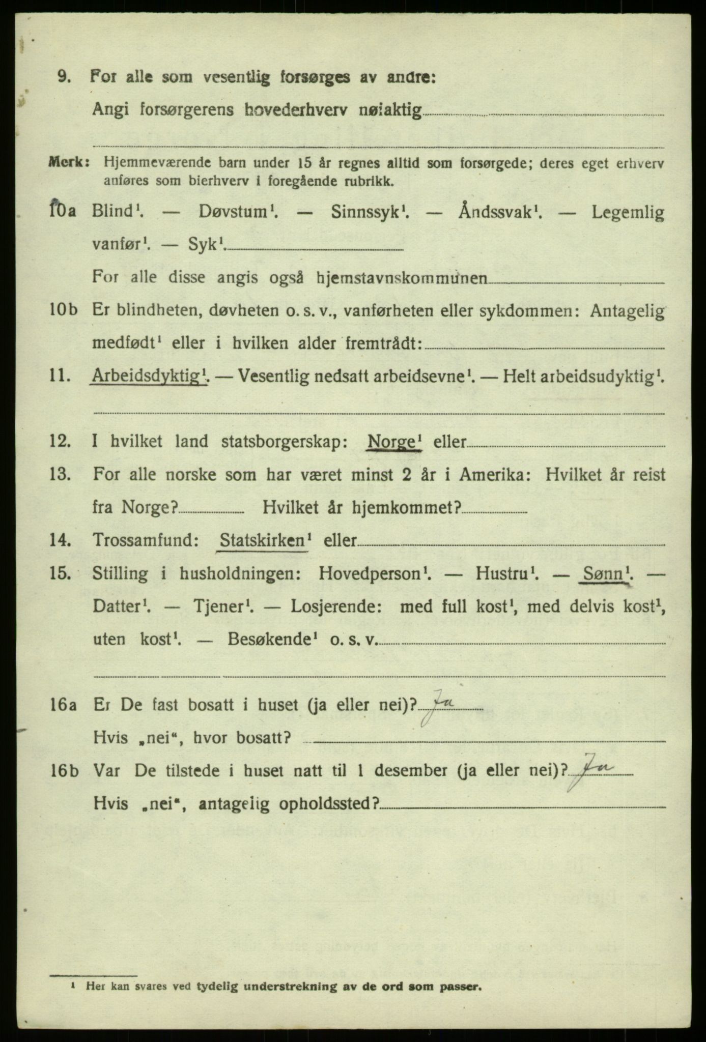 SAB, 1920 census for Hosanger, 1920, p. 1470