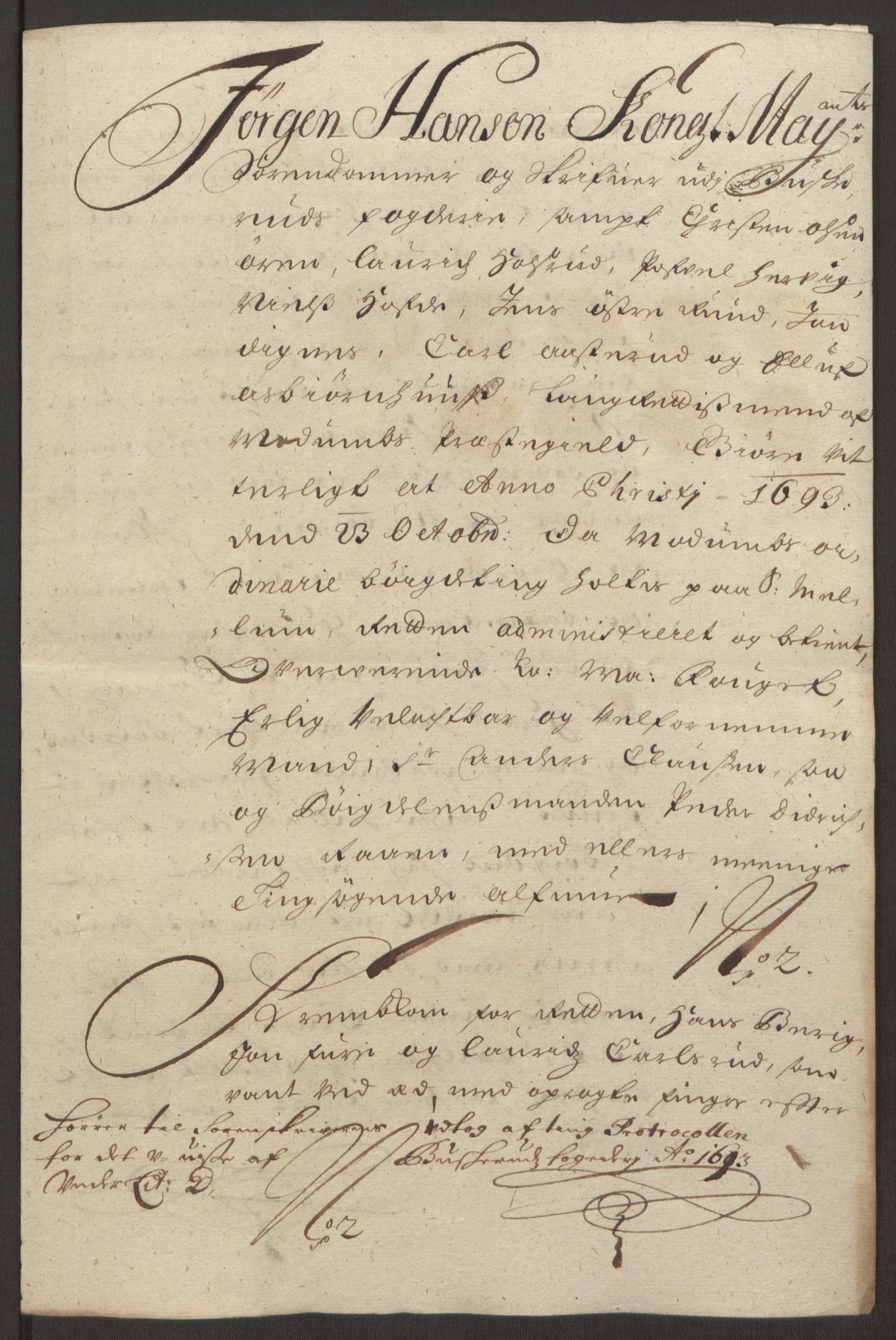 Rentekammeret inntil 1814, Reviderte regnskaper, Fogderegnskap, AV/RA-EA-4092/R25/L1682: Fogderegnskap Buskerud, 1693, p. 47