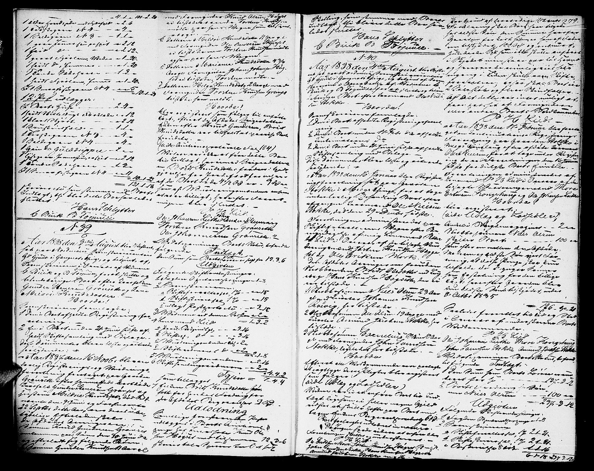 Nordmøre sorenskriveri, AV/SAT-A-4132/1/3/3A/L0030: Skifteprotokoll nr. 27b, 1838-1841, p. 278b-279a