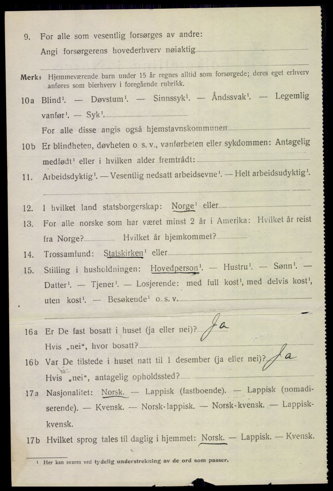 SAT, 1920 census for Saltdal, 1920, p. 4362