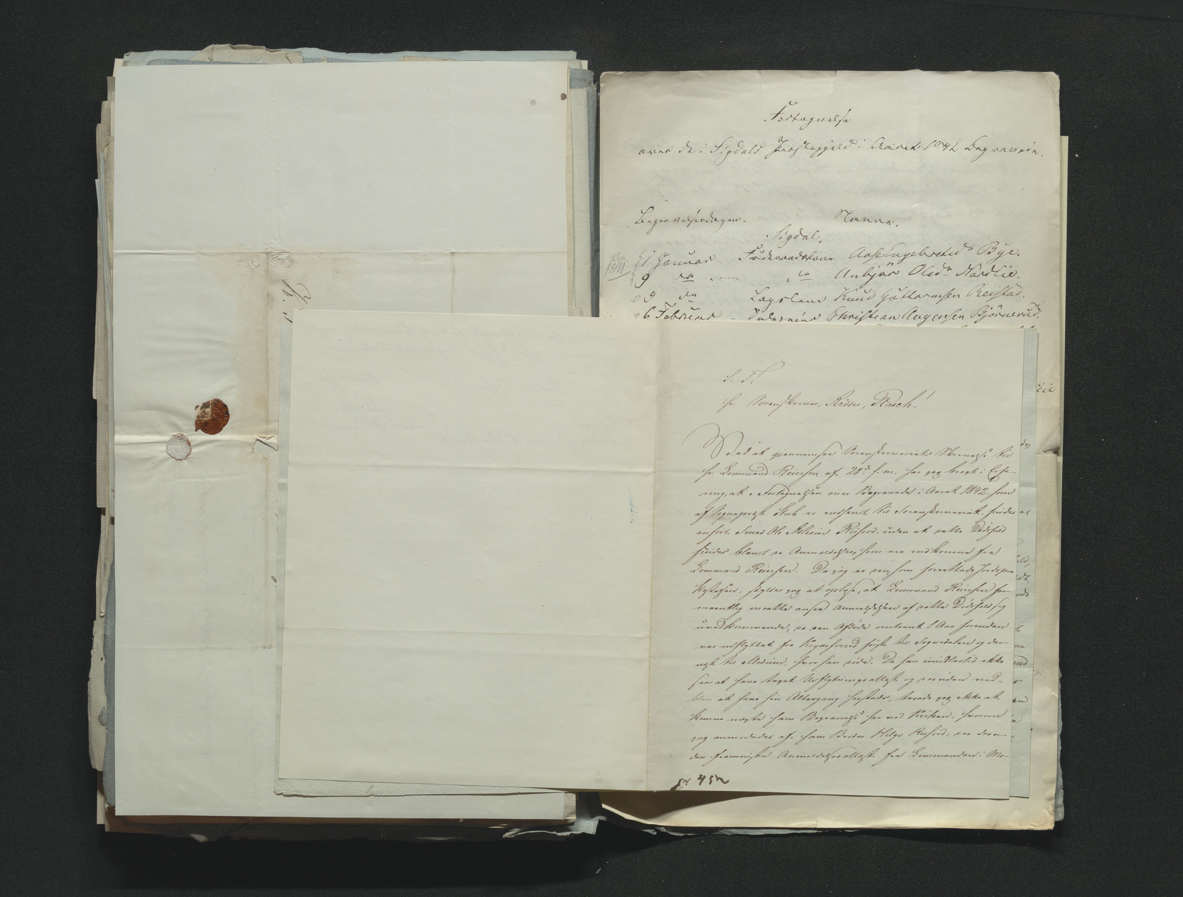 Eiker, Modum og Sigdal sorenskriveri, AV/SAKO-A-123/H/Ha/Hab/L0006: Dødsfallsmeldinger, 1841-1845