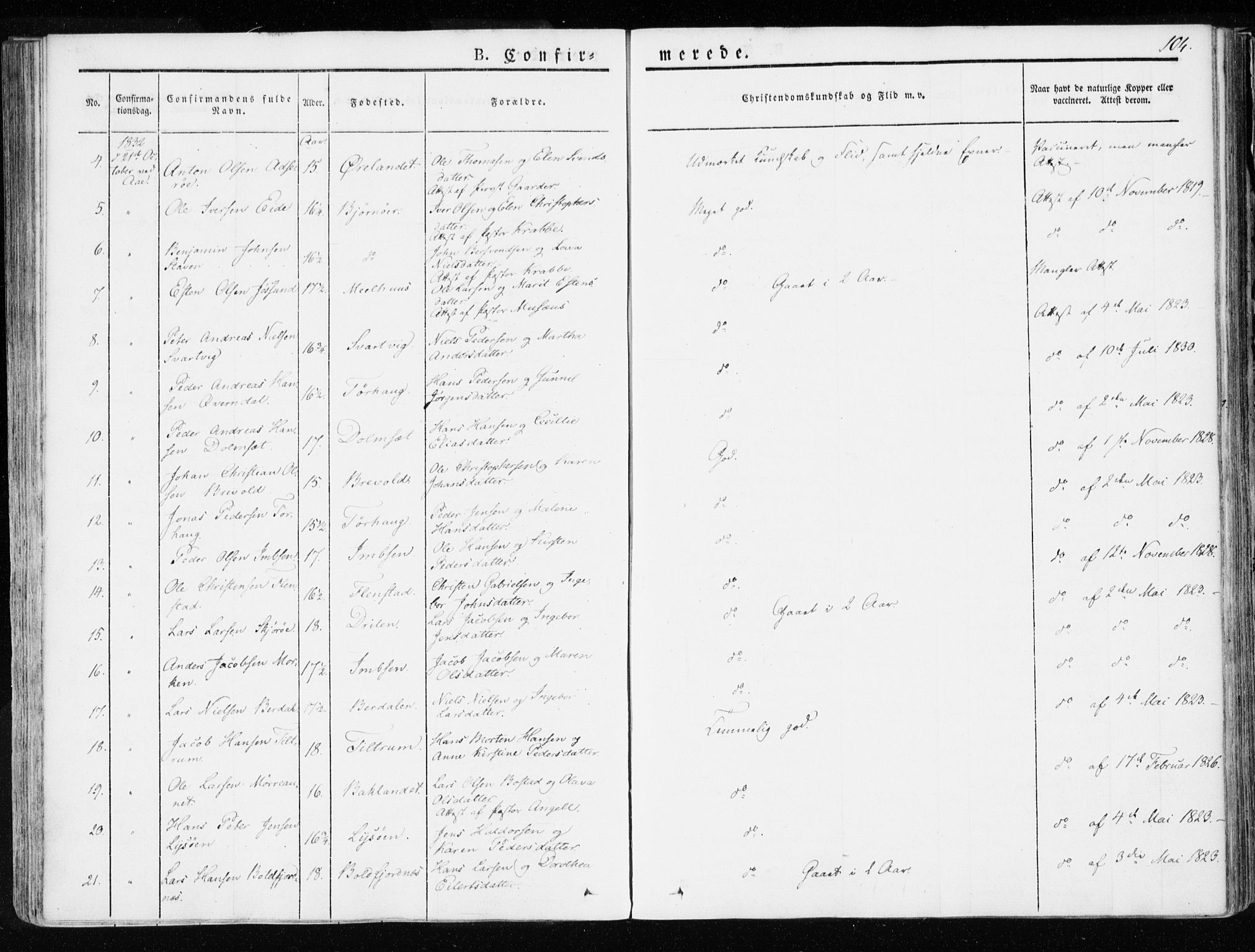 Ministerialprotokoller, klokkerbøker og fødselsregistre - Sør-Trøndelag, AV/SAT-A-1456/655/L0676: Parish register (official) no. 655A05, 1830-1847, p. 104