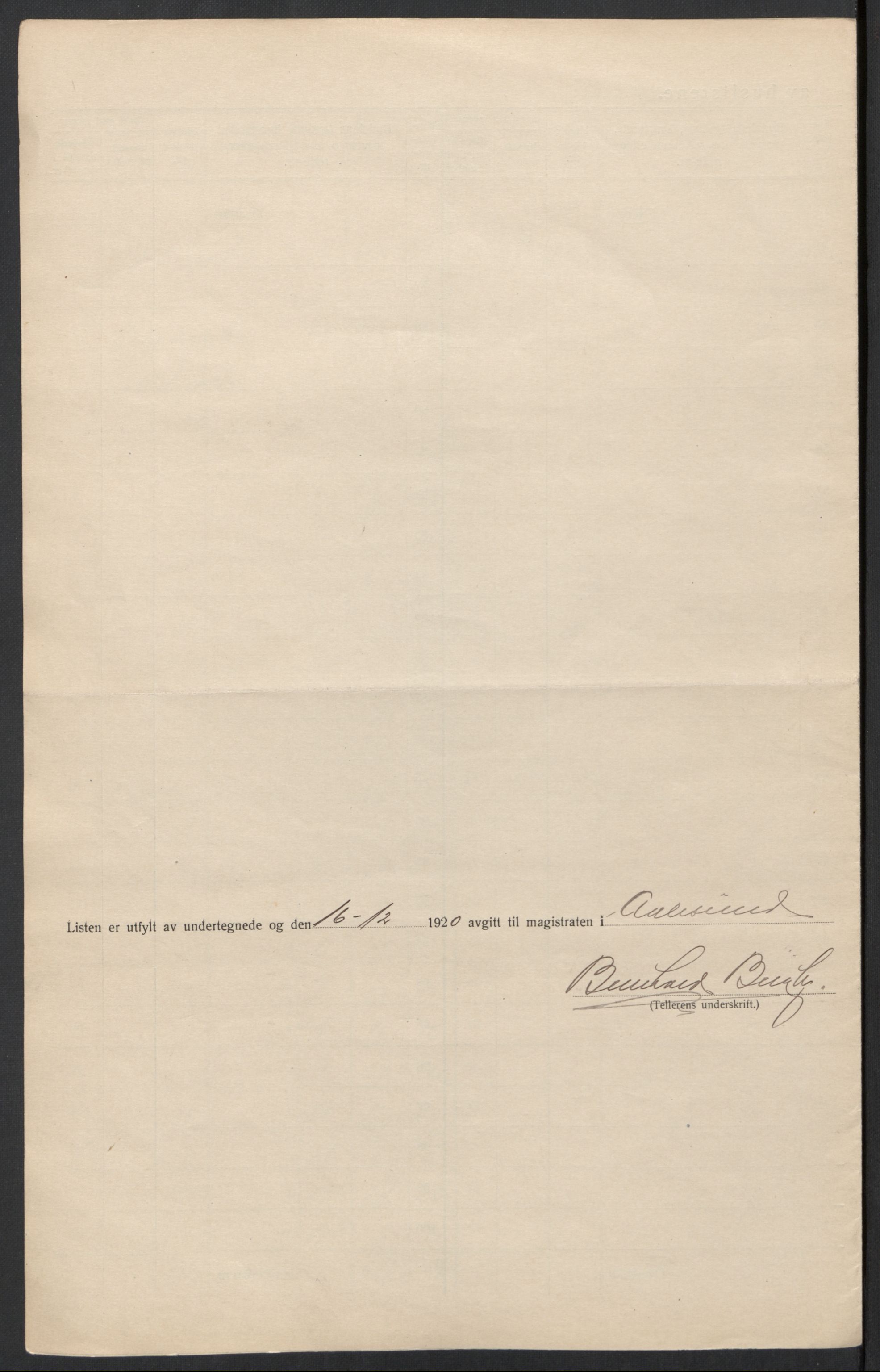 SAT, 1920 census for Ålesund, 1920, p. 20