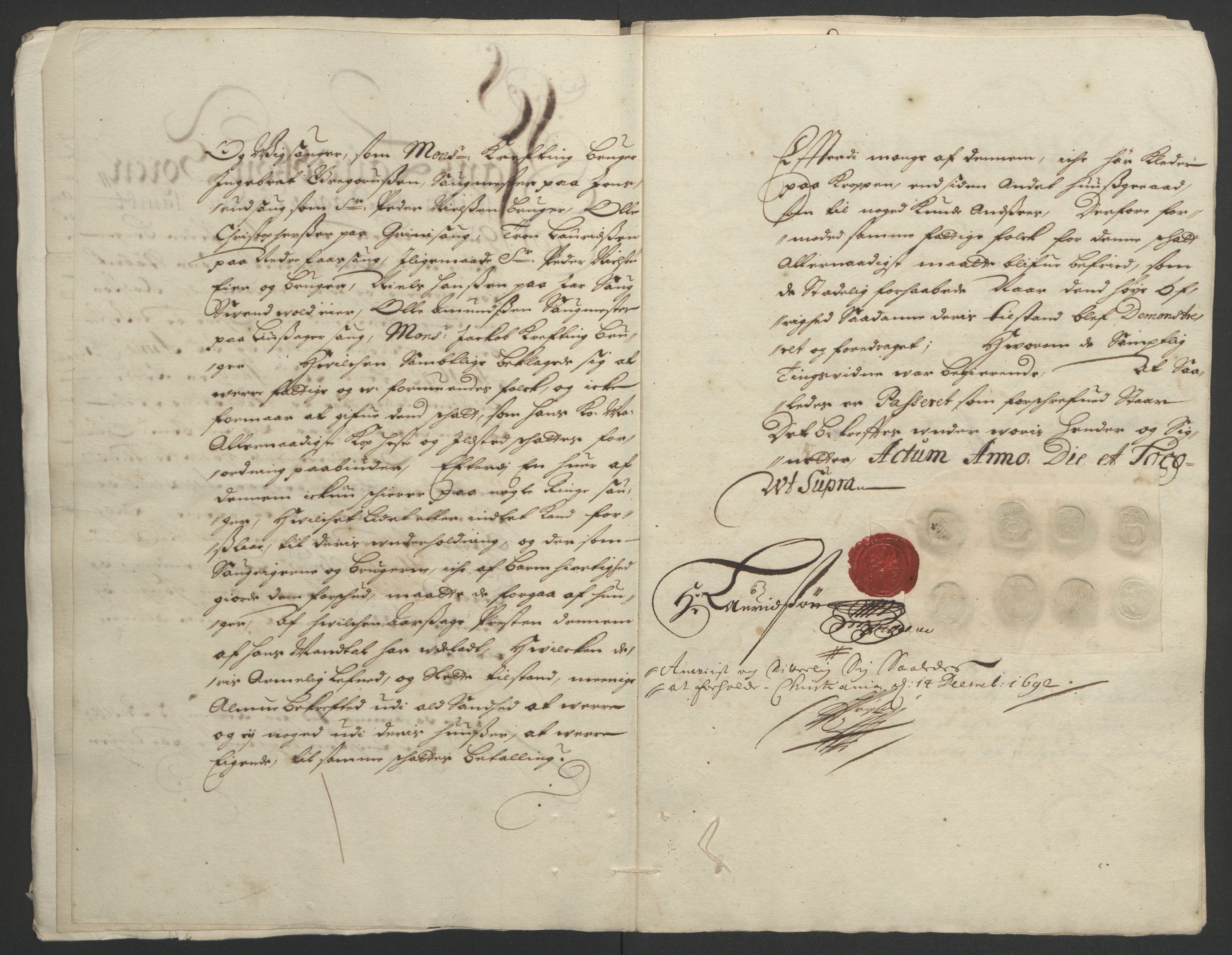 Rentekammeret inntil 1814, Reviderte regnskaper, Fogderegnskap, RA/EA-4092/R08/L0426: Fogderegnskap Aker, 1692-1693, p. 143