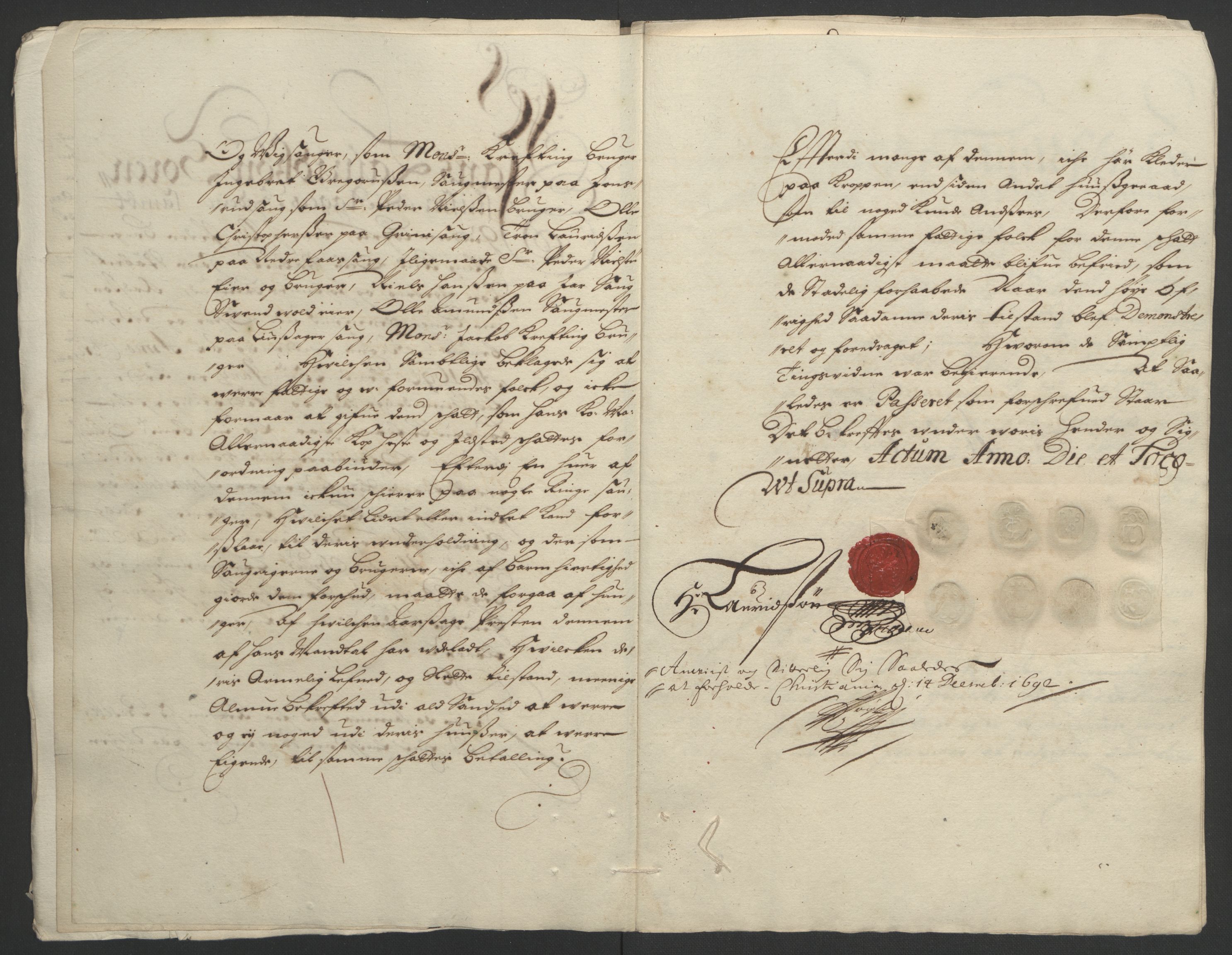 Rentekammeret inntil 1814, Reviderte regnskaper, Fogderegnskap, AV/RA-EA-4092/R08/L0426: Fogderegnskap Aker, 1692-1693, p. 143