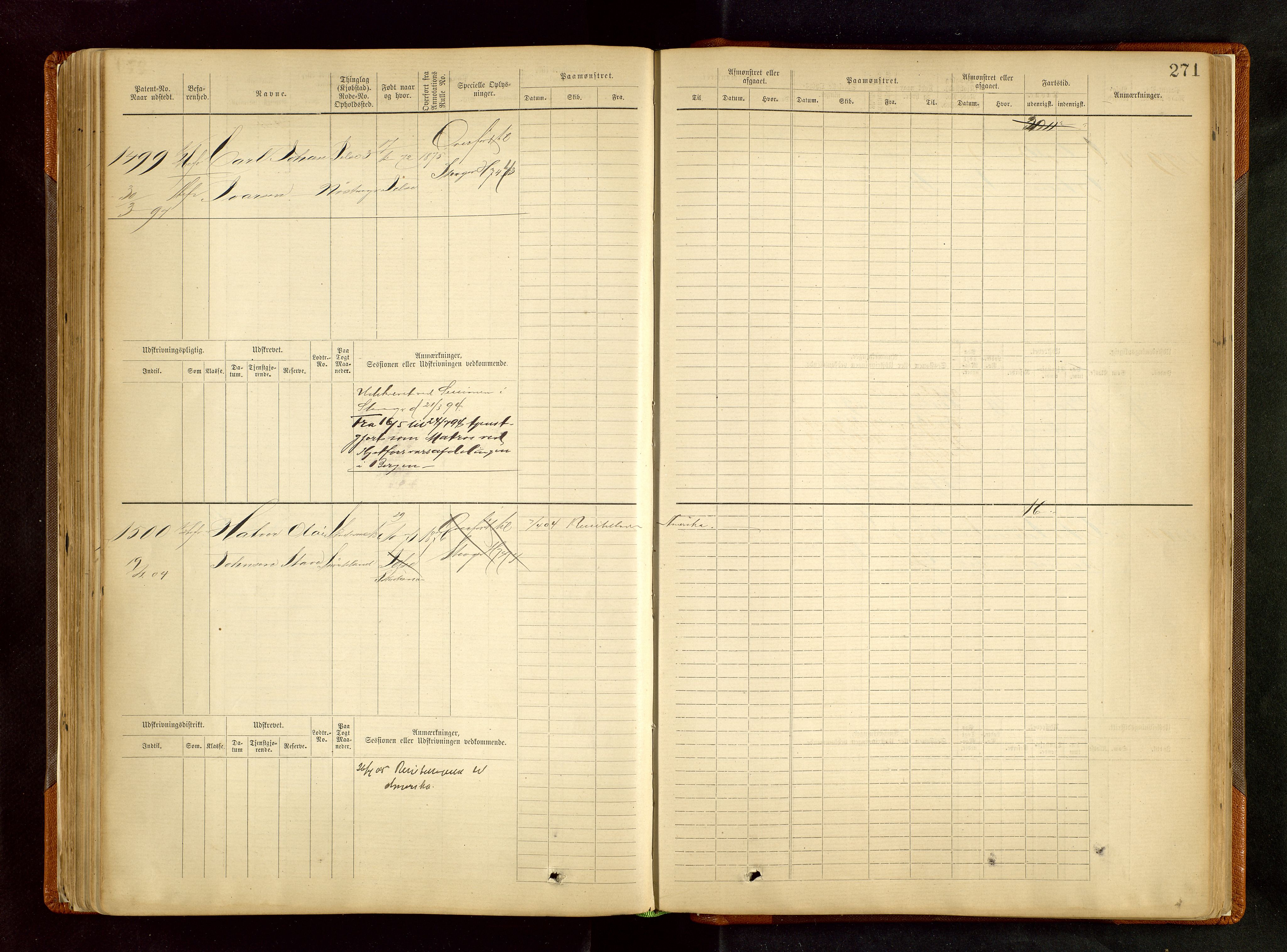 Haugesund sjømannskontor, SAST/A-102007/F/Fb/Fbb/L0002: Sjøfartsrulle Skudenes kretsnr. 959-2439, 1860-1948, p. 271