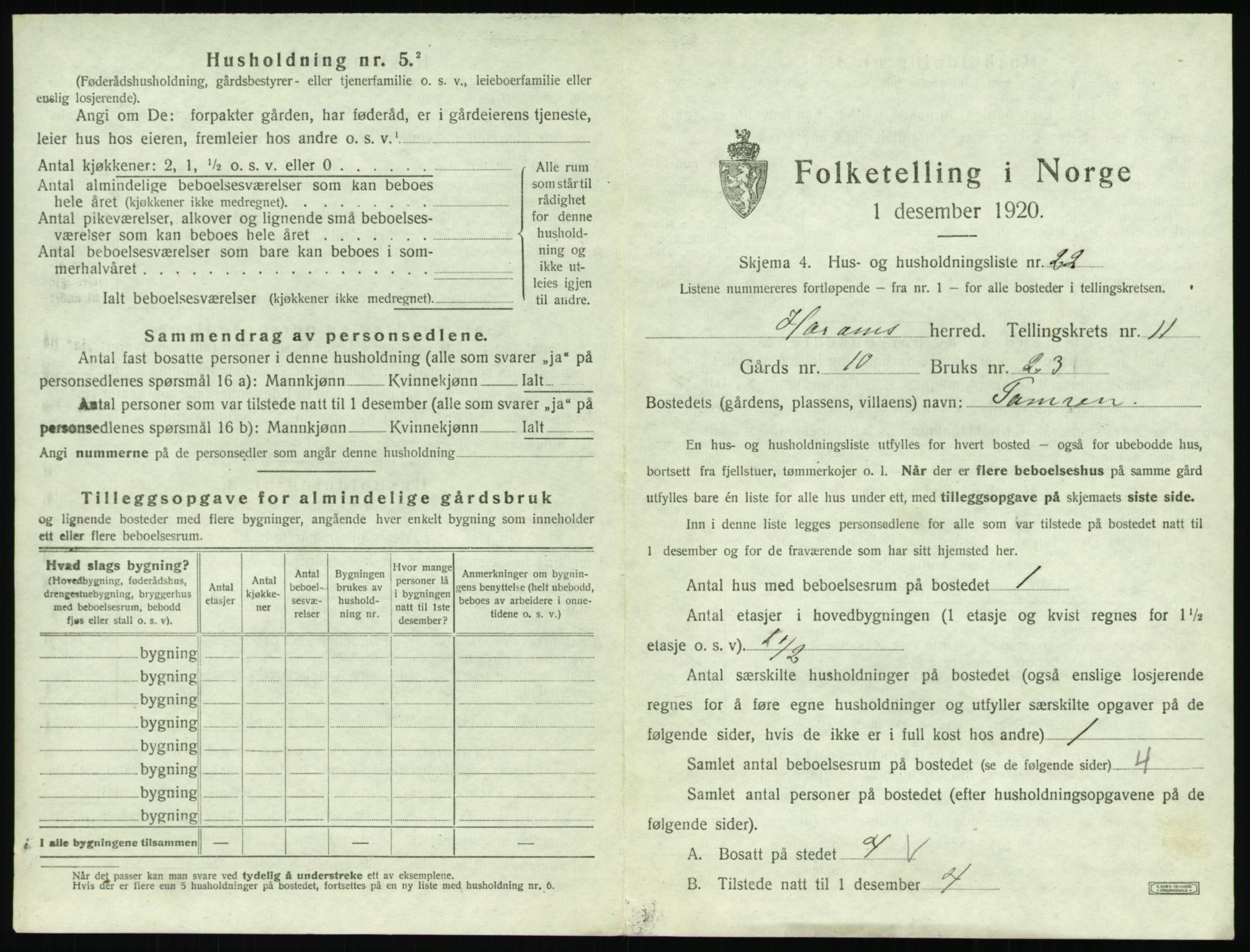 SAT, 1920 census for Haram, 1920, p. 795