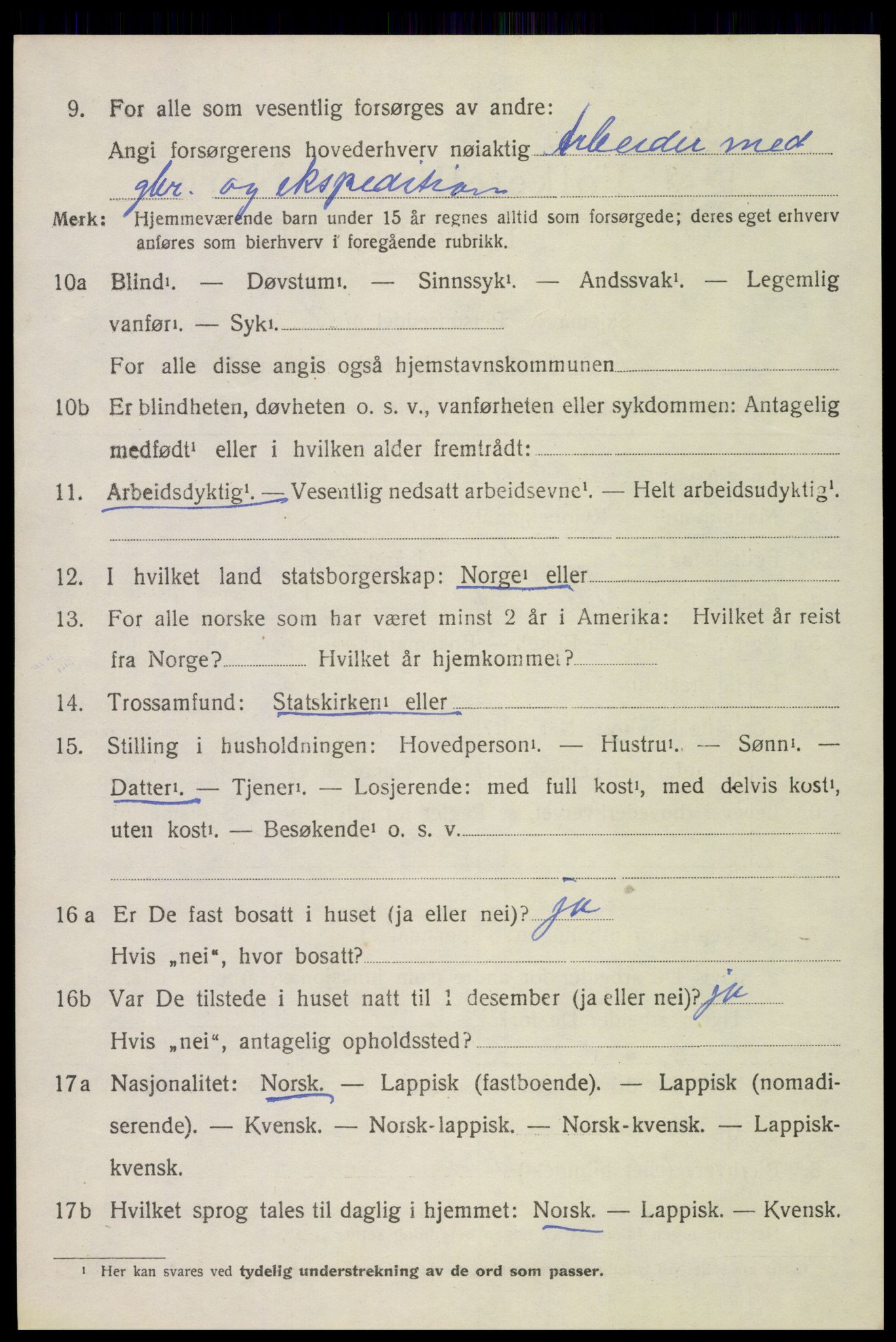 SAT, 1920 census for Øksnes, 1920, p. 5085