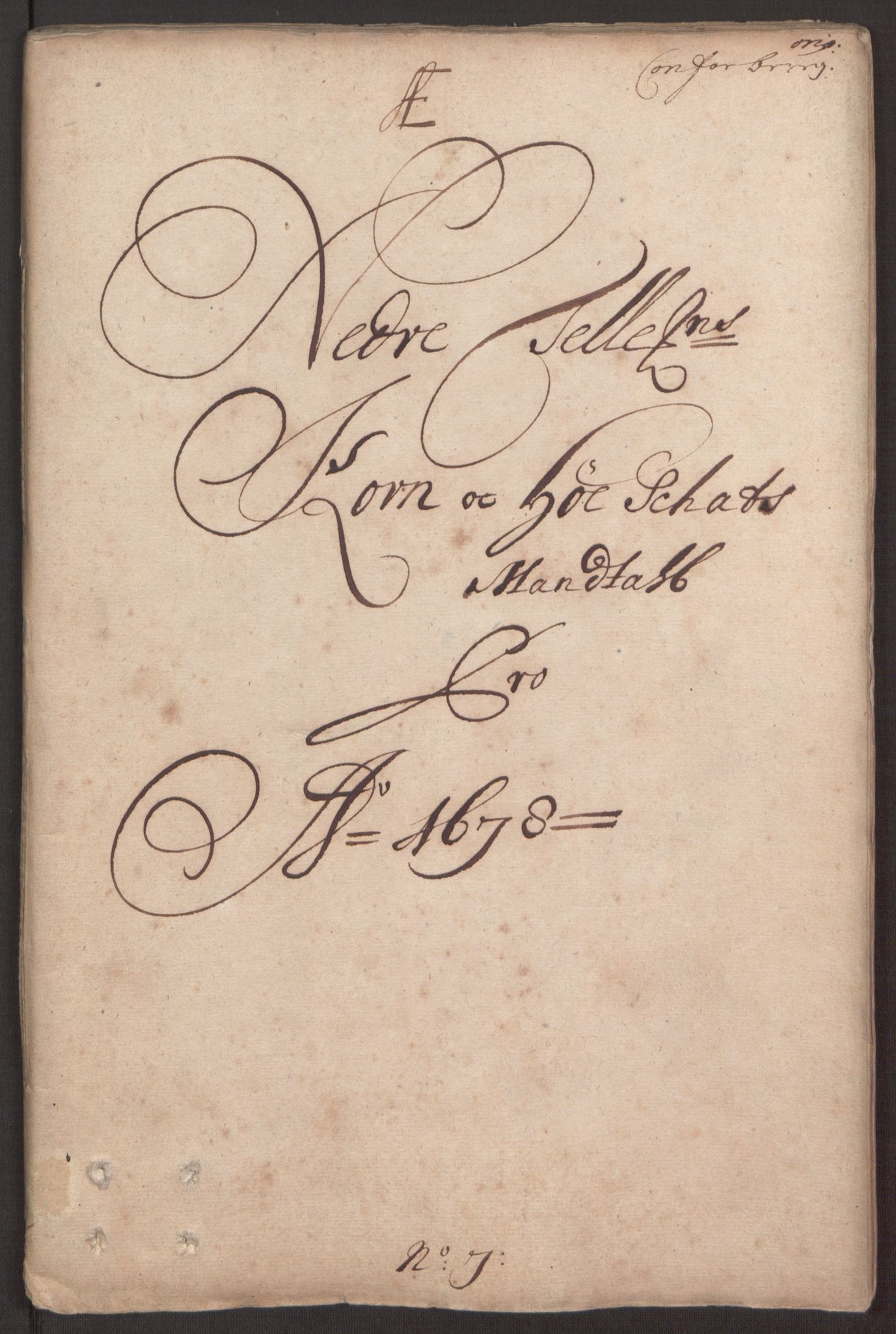 Rentekammeret inntil 1814, Reviderte regnskaper, Fogderegnskap, RA/EA-4092/R35/L2069: Fogderegnskap Øvre og Nedre Telemark, 1678, p. 188
