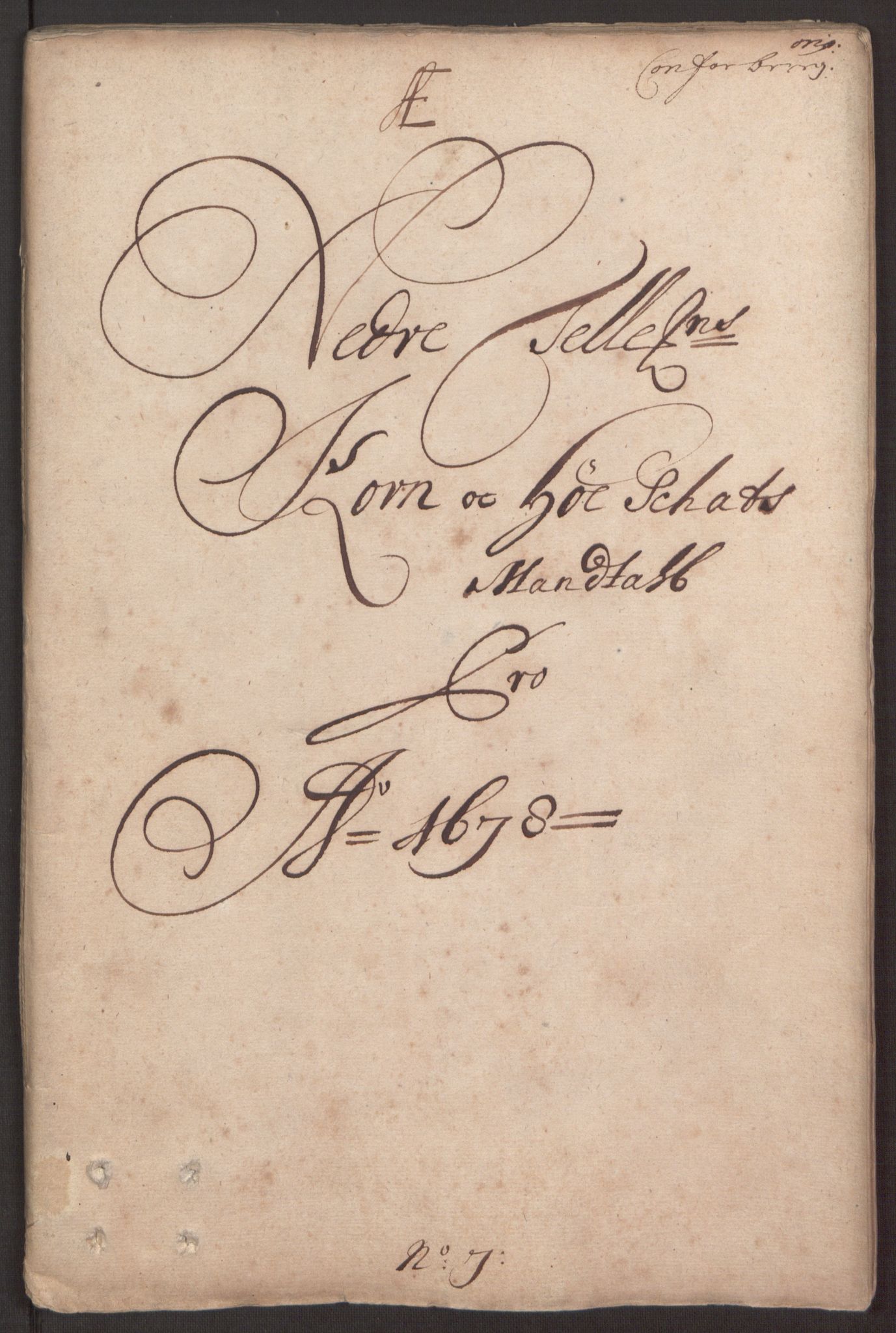 Rentekammeret inntil 1814, Reviderte regnskaper, Fogderegnskap, AV/RA-EA-4092/R35/L2069: Fogderegnskap Øvre og Nedre Telemark, 1678, p. 188
