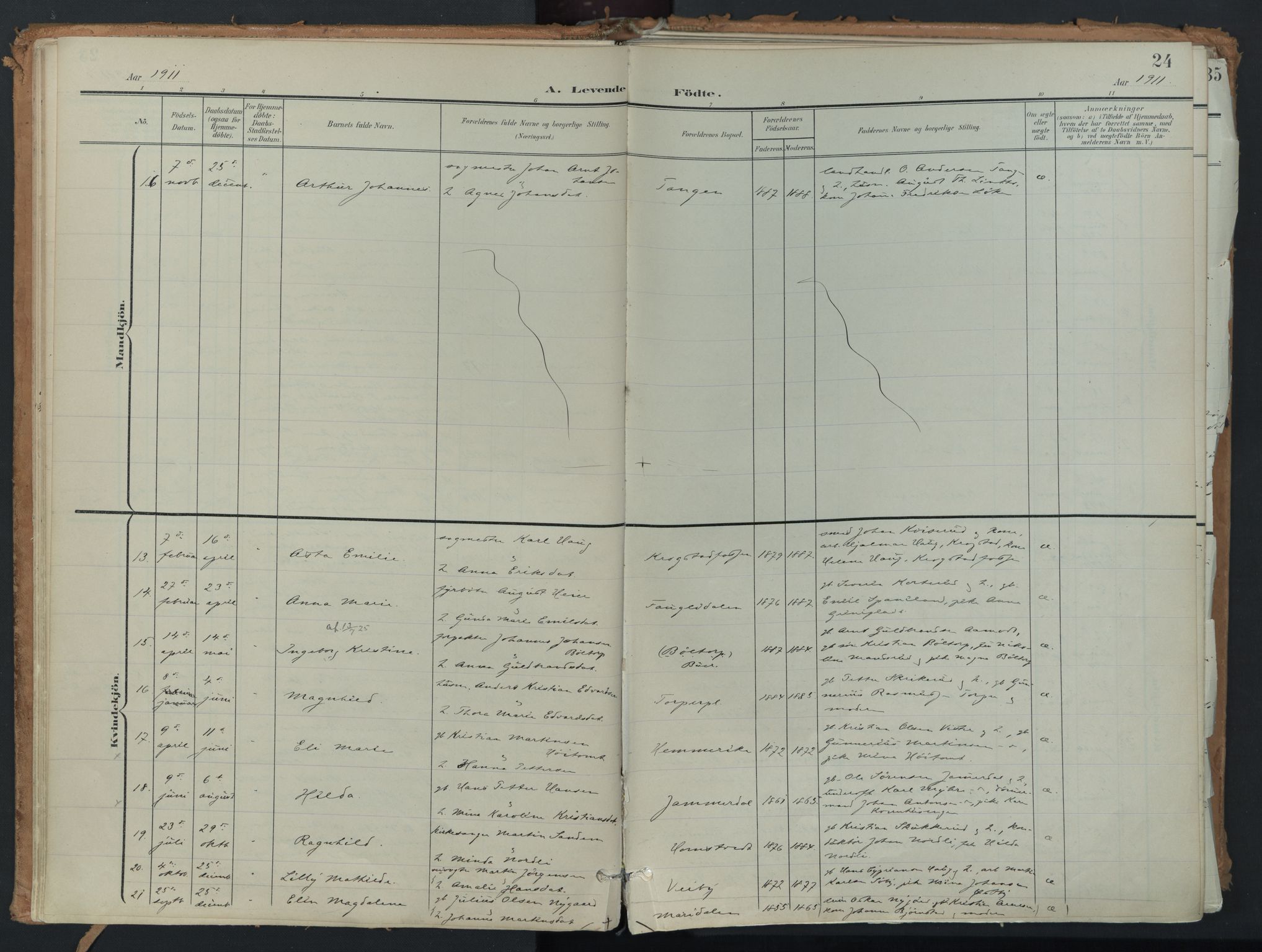 Eidsberg prestekontor Kirkebøker, AV/SAO-A-10905/F/Fb/L0002: Parish register (official) no. II 2, 1901-1933, p. 24